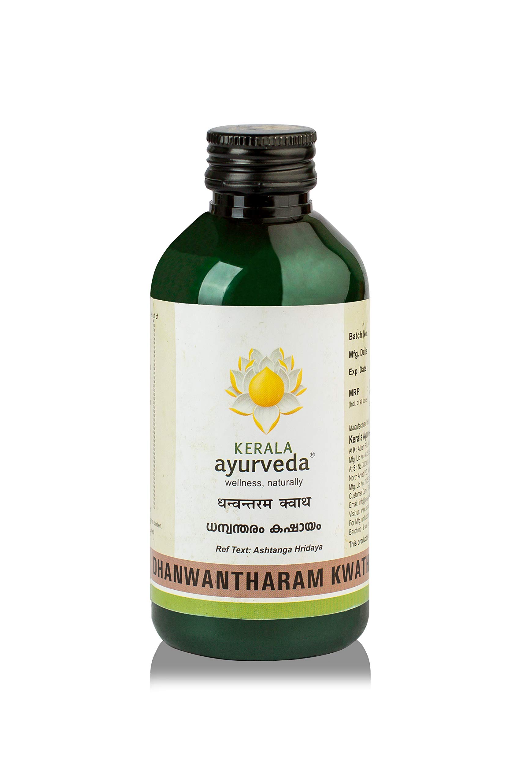 Bottle of Kerala Ayurveda Dhanwantharam Kwath 200 ml