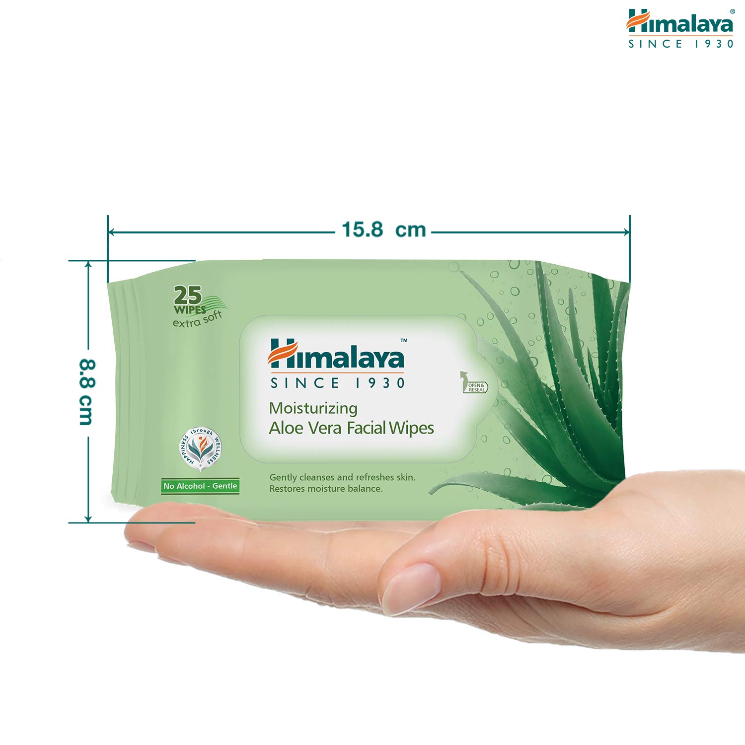 Himalaya Moisturising Aloe Vera Facial Wipes, 25 Count – view 7