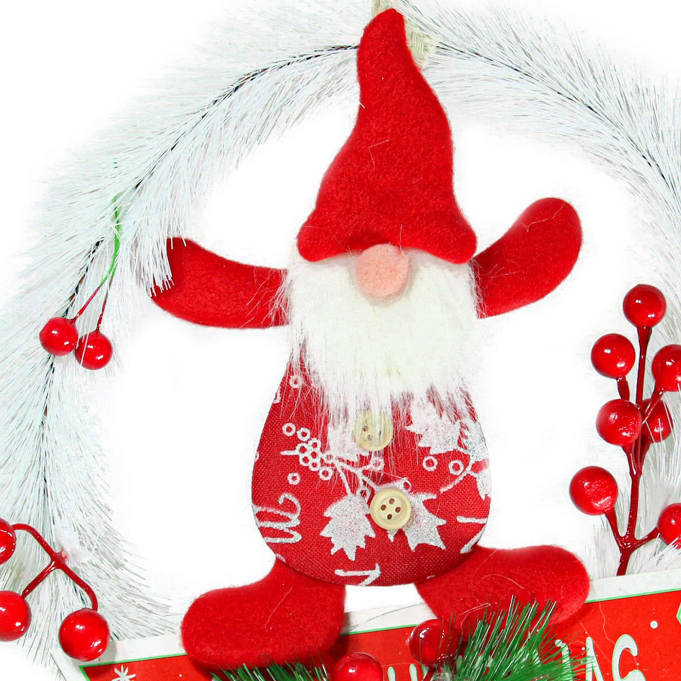 TIED RIBBONS Set of 2 Christmas Wreaths for Front Door Entrance Decoration Table Tree Wall Hanging Ornaments Xmas Artificial Pine Garland - Christmas Decorations Items for Home Office – view 5
