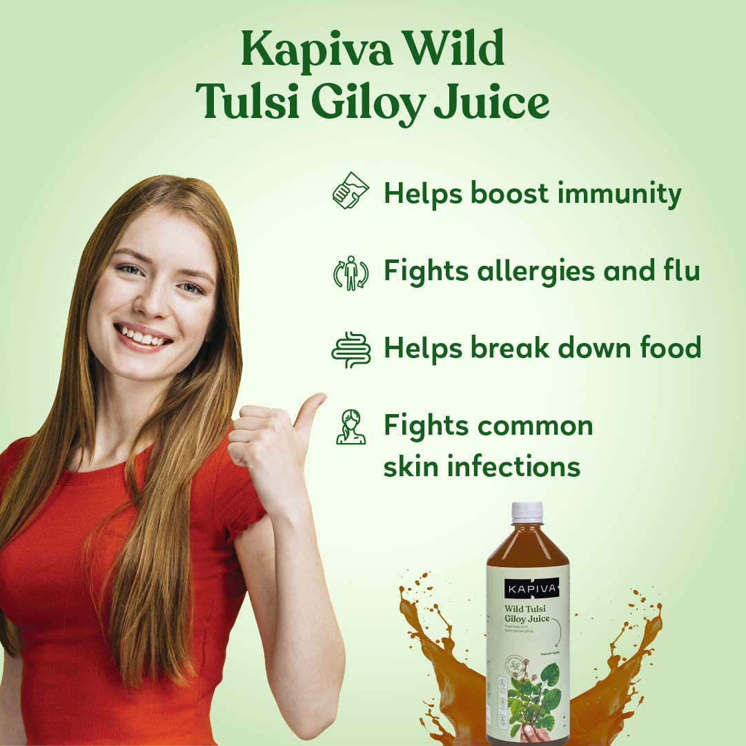 Kapiva Wild Tulsi Giloy 1L + Kapiva Wild Amla Juice 1L – view 3