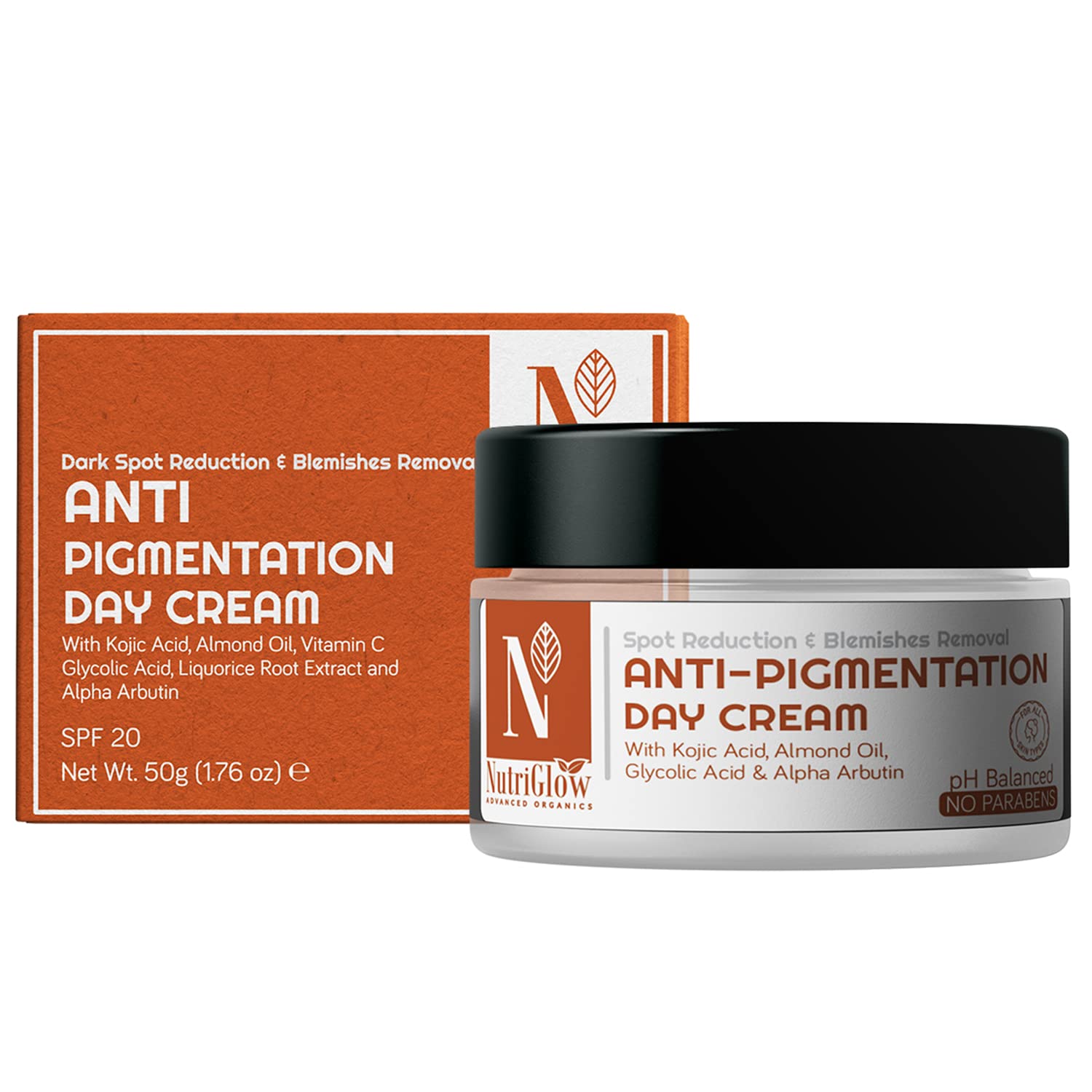 NutriGlow Advanced Organics day cream for dark spot care