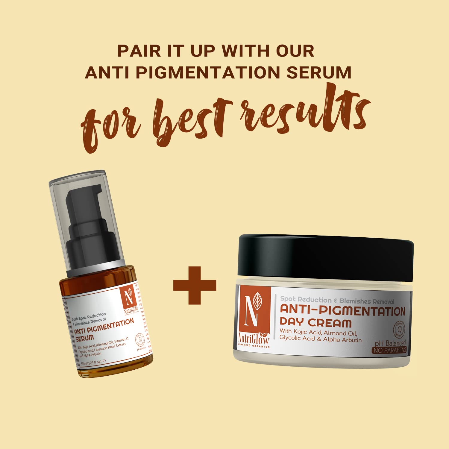 Nutriglow Advanced organics Anti-Pigmentation Day Cream for Spot Reduction, All Skin Types, 50g – view 7