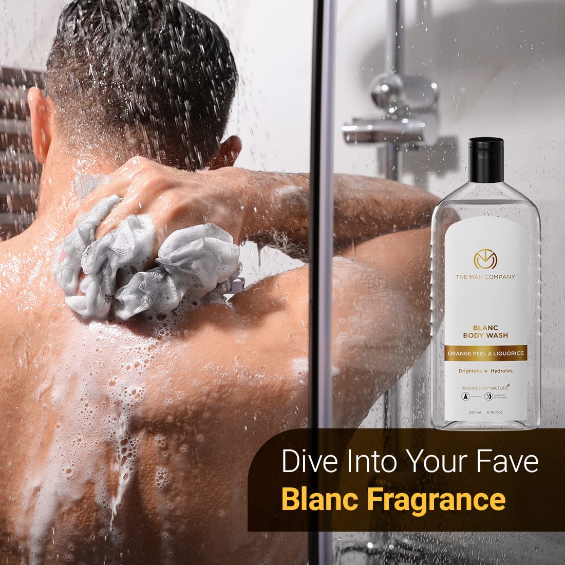 The Man Company Blanc Perfumed Body Wash for Men with Orange Peel & Liquorice – view 6