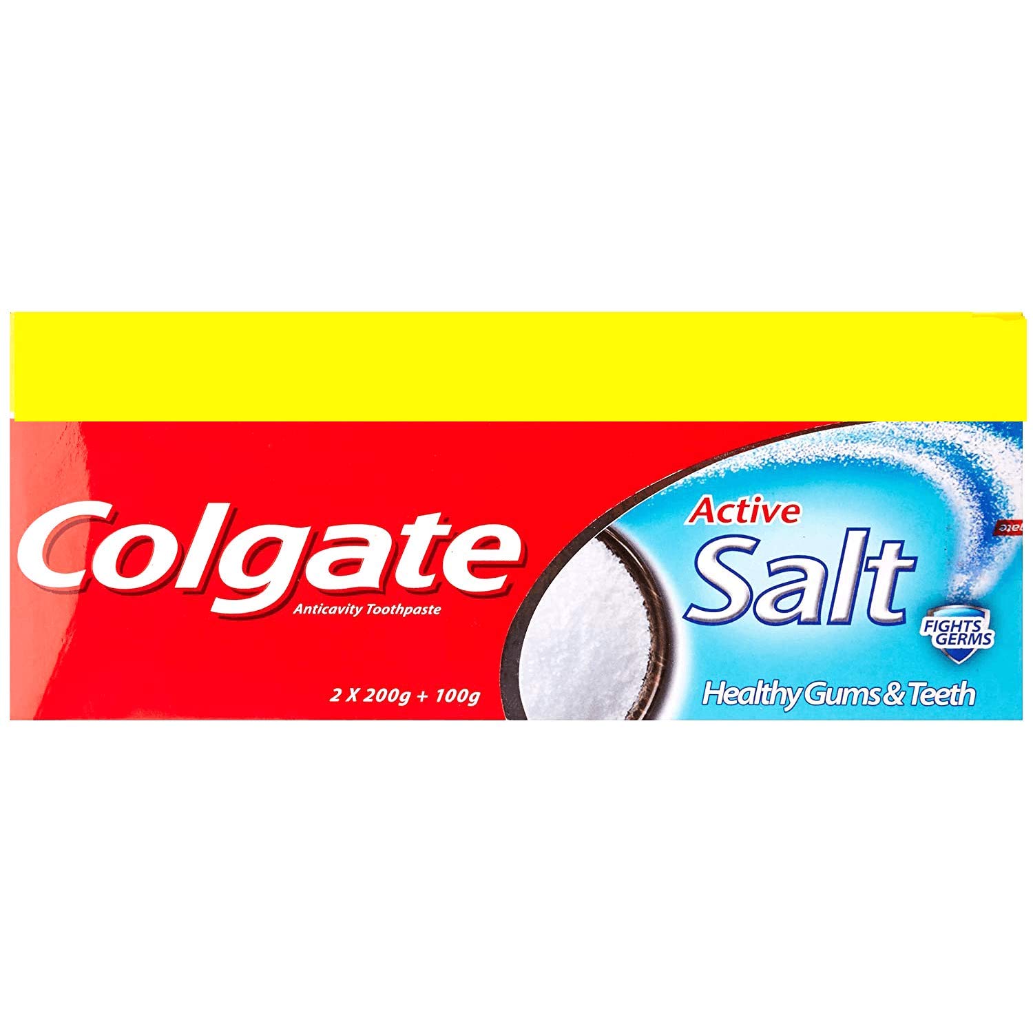 Colgate Active Salt mint toothpaste tube in 500 g pack