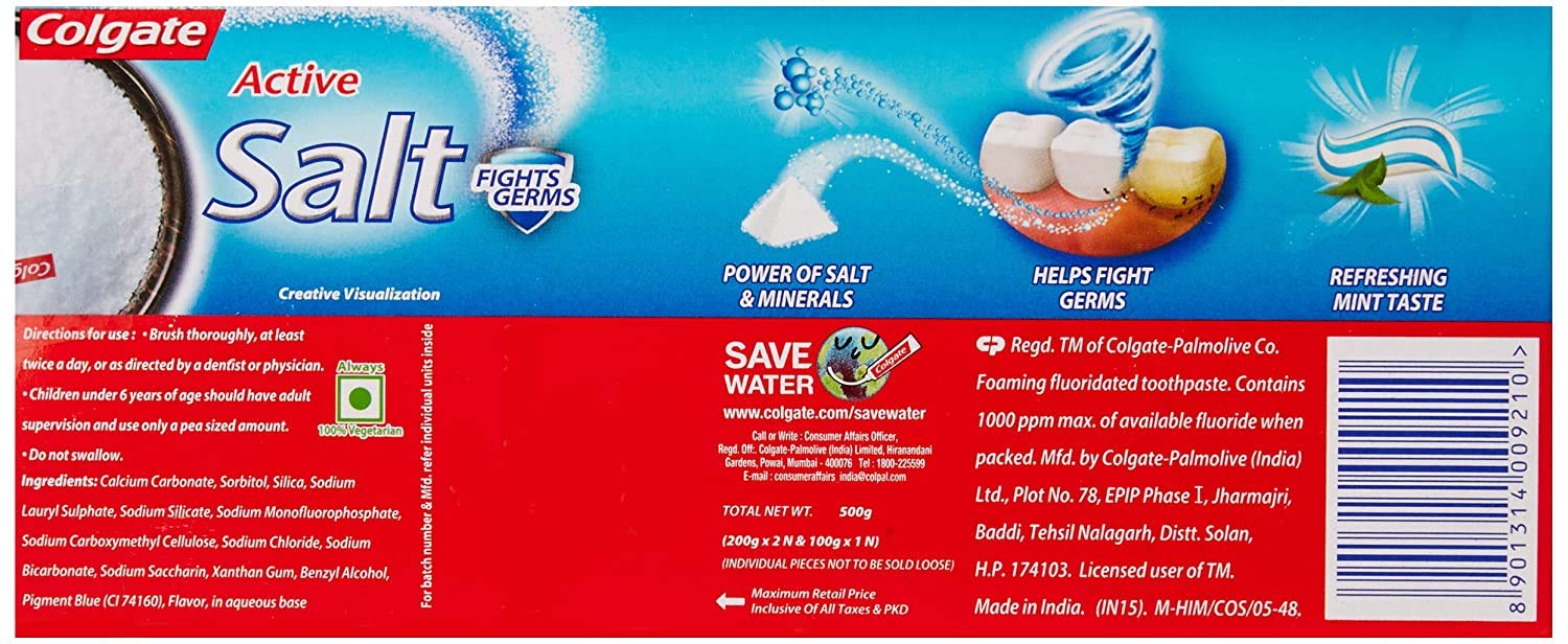 Colgate Active Salt Toothpaste - 500 g – view 2