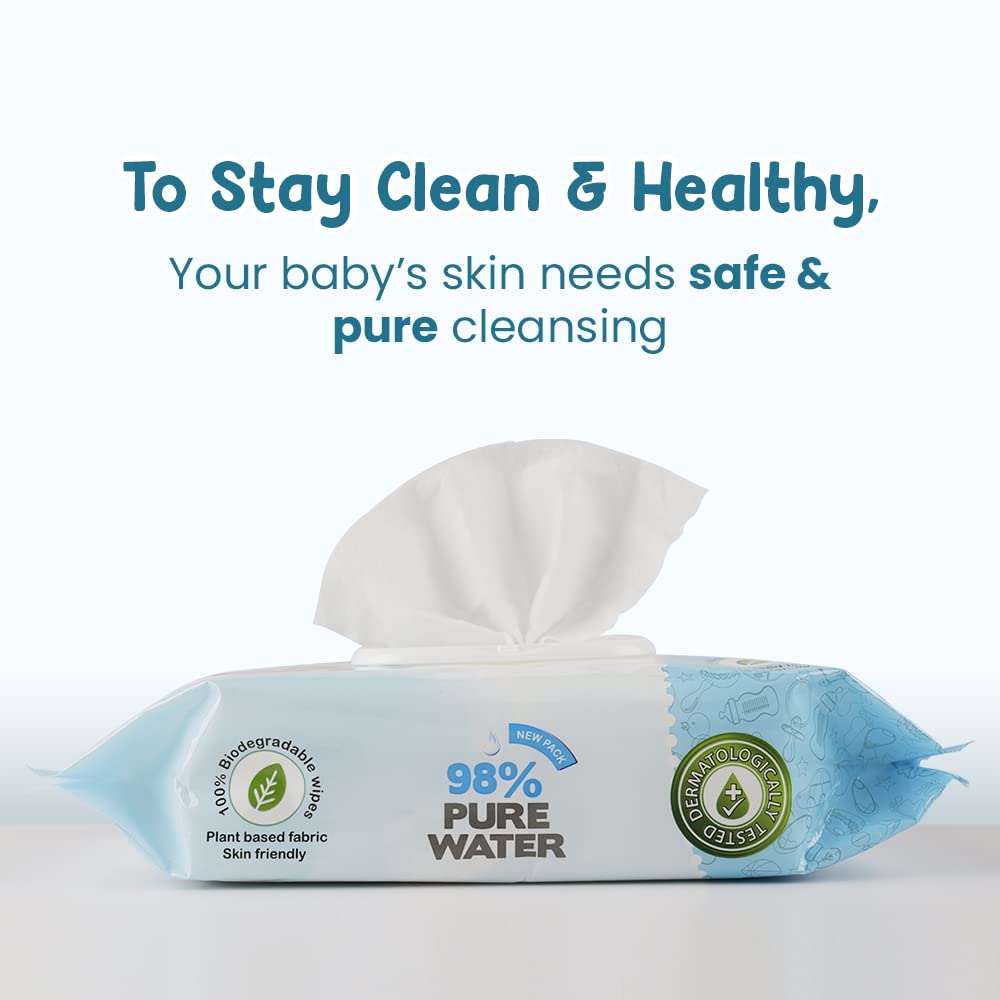 Mother Sparsh 98% Water Based Wipes, 60 Pcs Per Pack – view 2