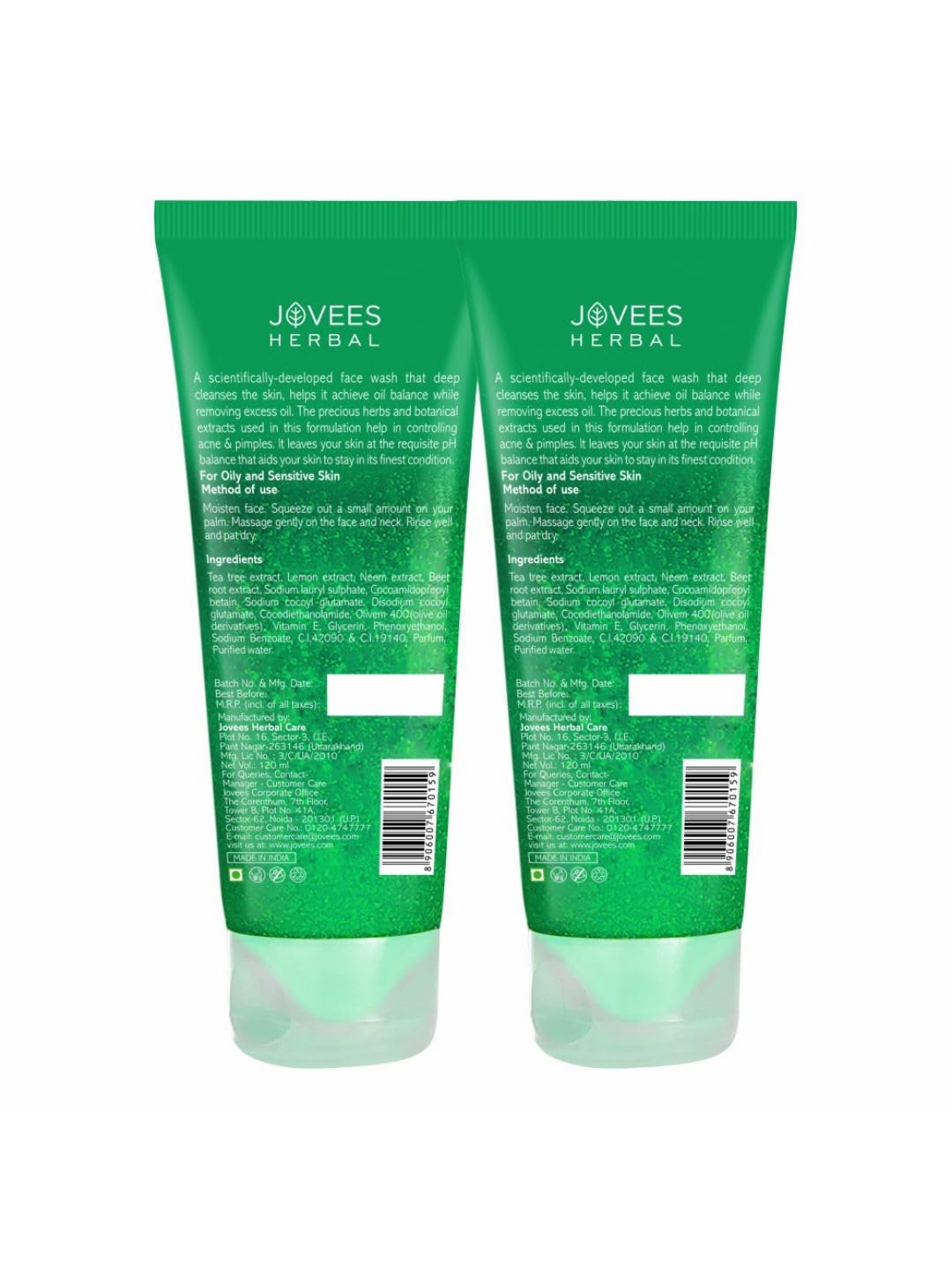 Jovees Herbal Tea Tree Oil Control Face Wash – view 2
