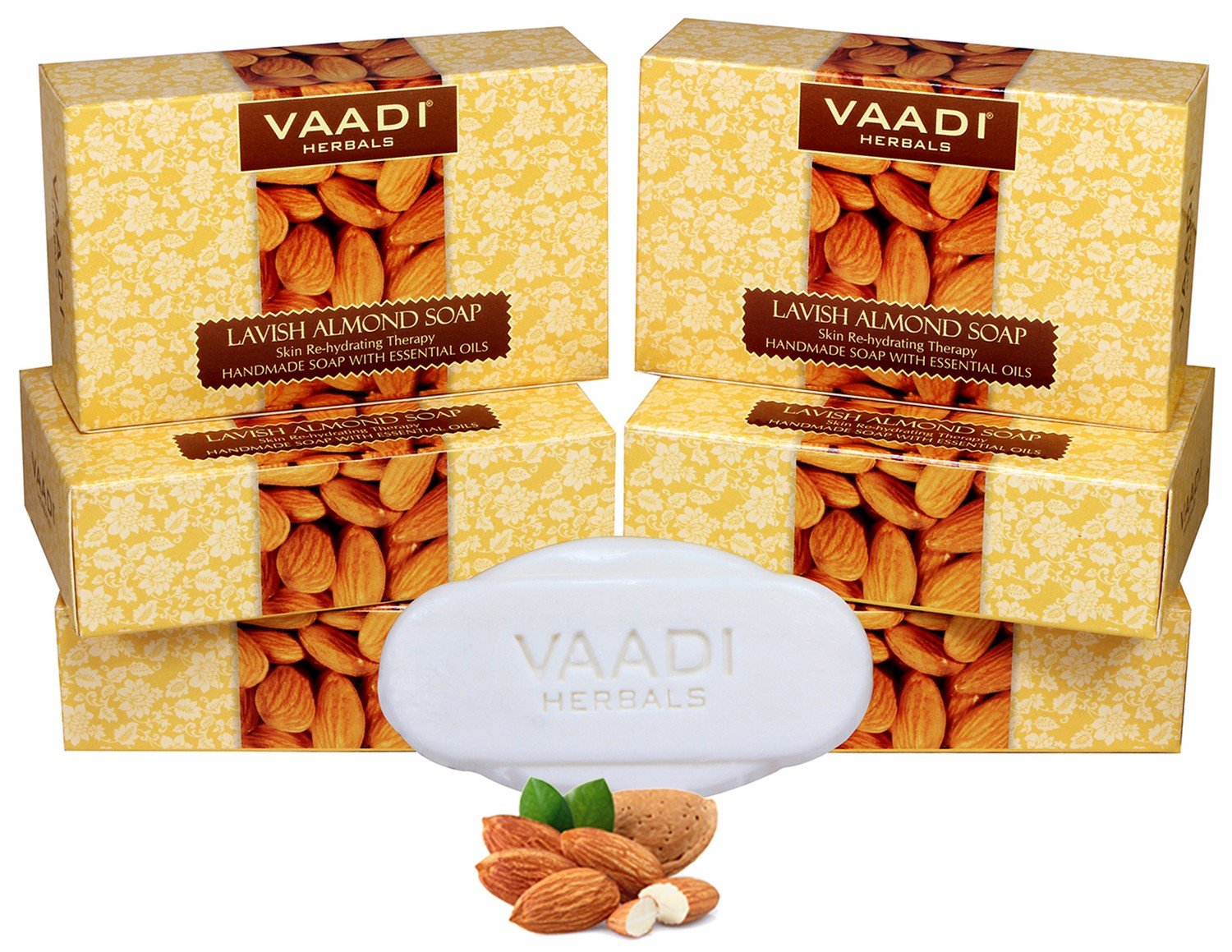 VAADI HERBALS Lavish Almond Soap, 75g x 6 – view 2
