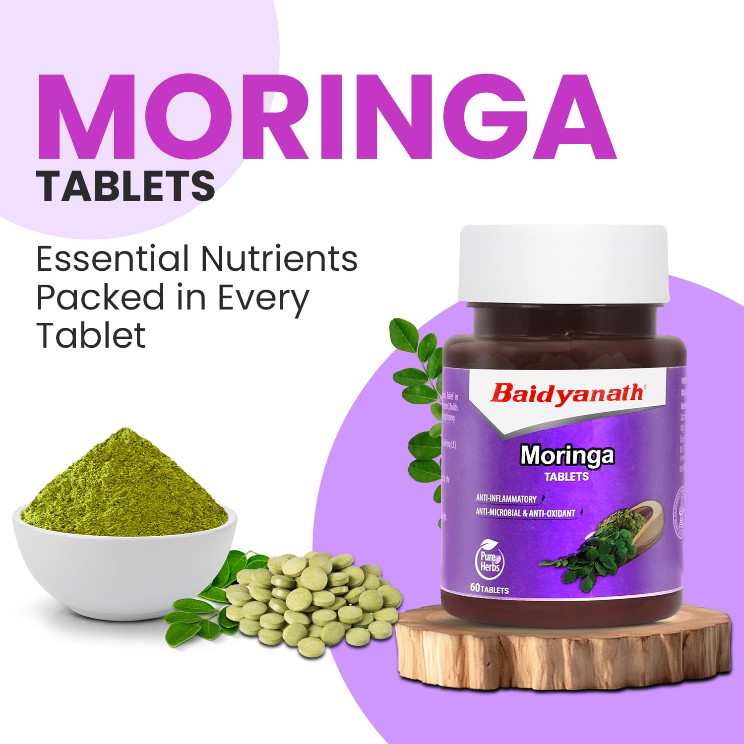 Baidyanath Moringa Tablets 60 Tablets (Pack of 1) – view 2