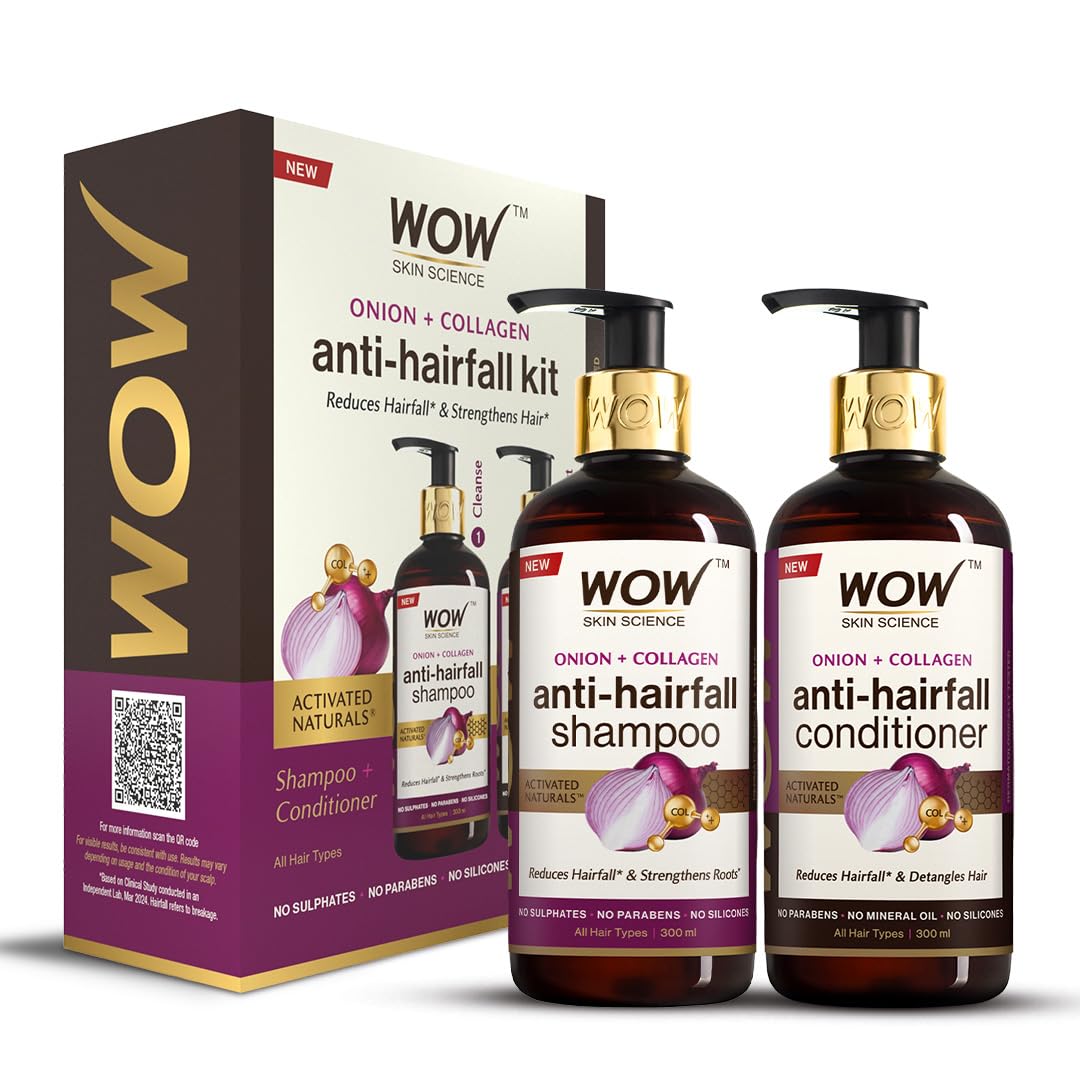 WOW shampoo and conditioner kit with onion oil and black seed