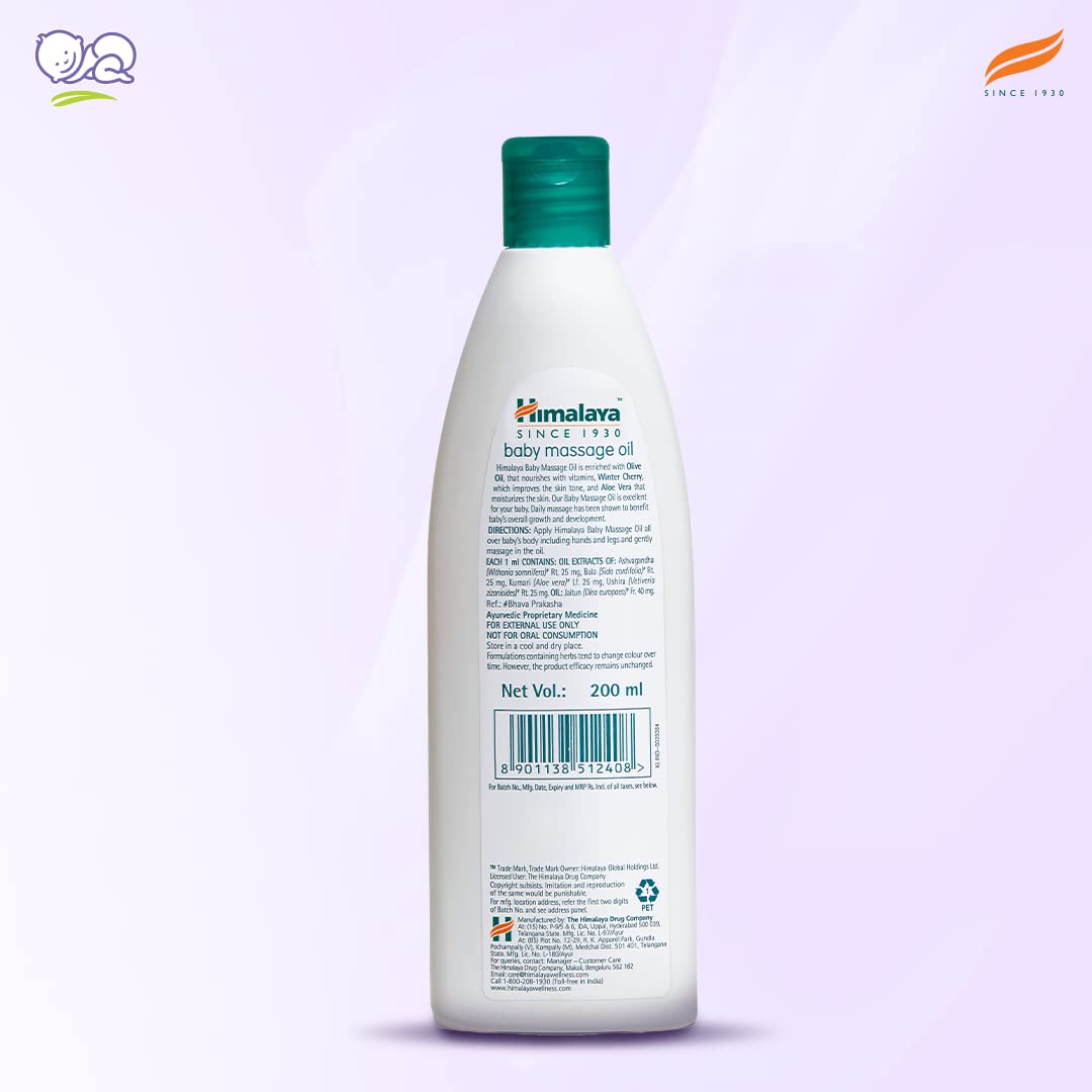 Himalaya Baby Massage Oil (200ml, White) – view 6