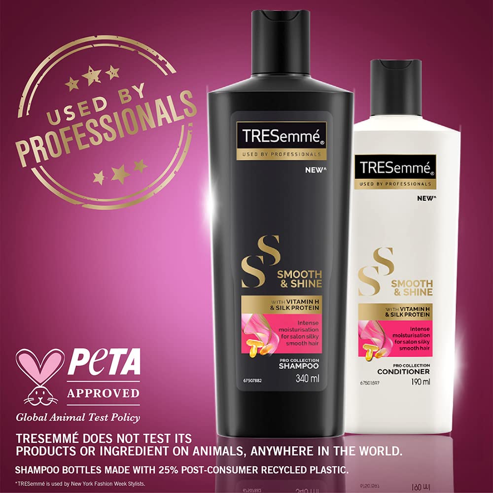 Tresemme Smooth & Shine, Conditioner, 335ml, for Silky Smooth Hair, with Biotin & Silk Protein, Deeply Moisturizes Dry & Frizzy Hair, for Men & Women – view 4