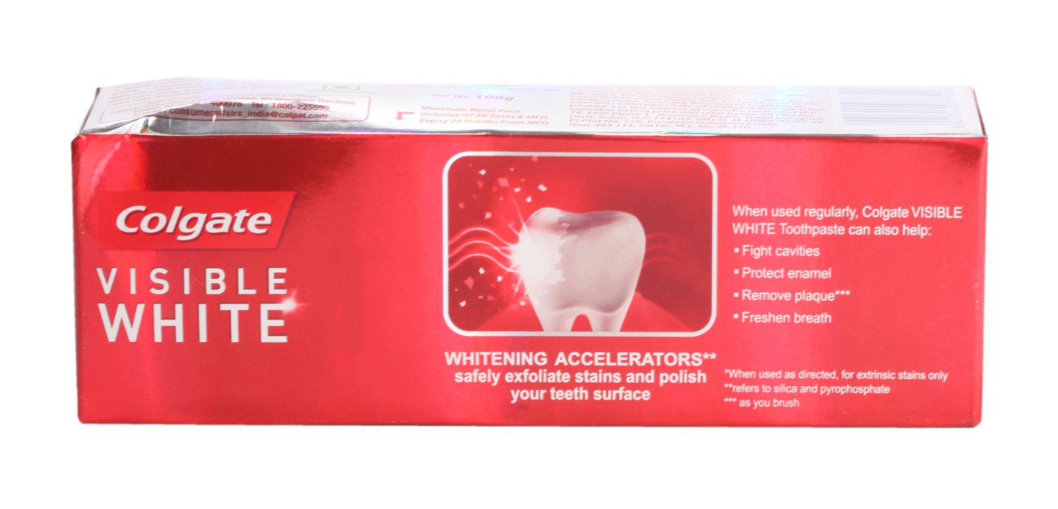 Colgate Toothpaste - Visible White Whitening, 100G Pack – view 2
