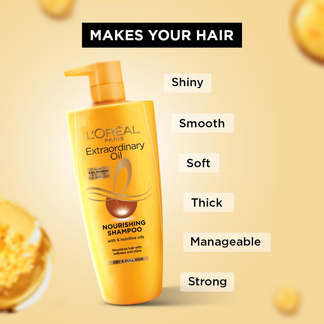 L'Oreal Paris Extraordinary Oil Nourishing Shampoo For Dry & Dull Hair, 1000ml – view 4