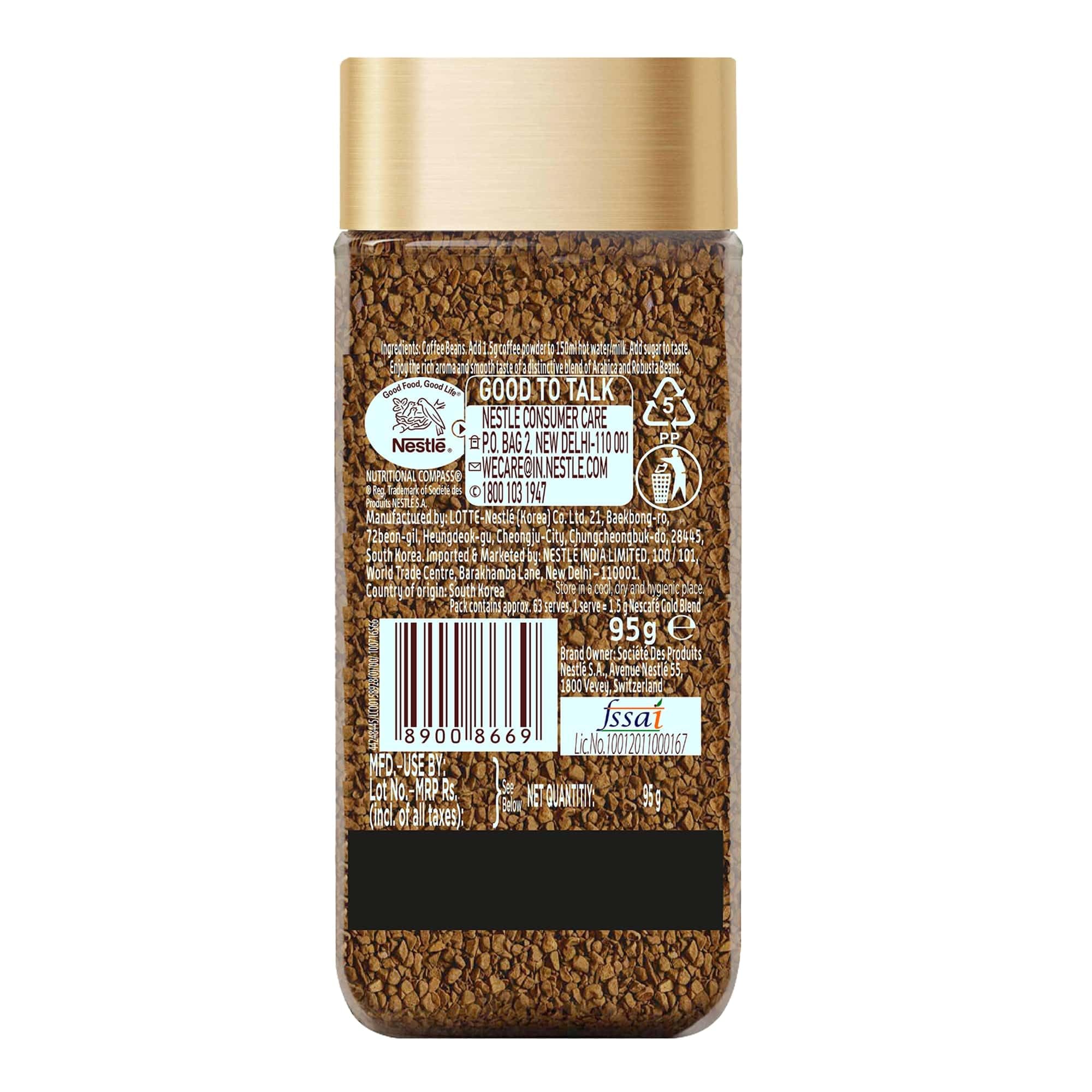 NESCAFE Gold Rich and Smooth Instant Coffee Powder, 90g Jar – view 3