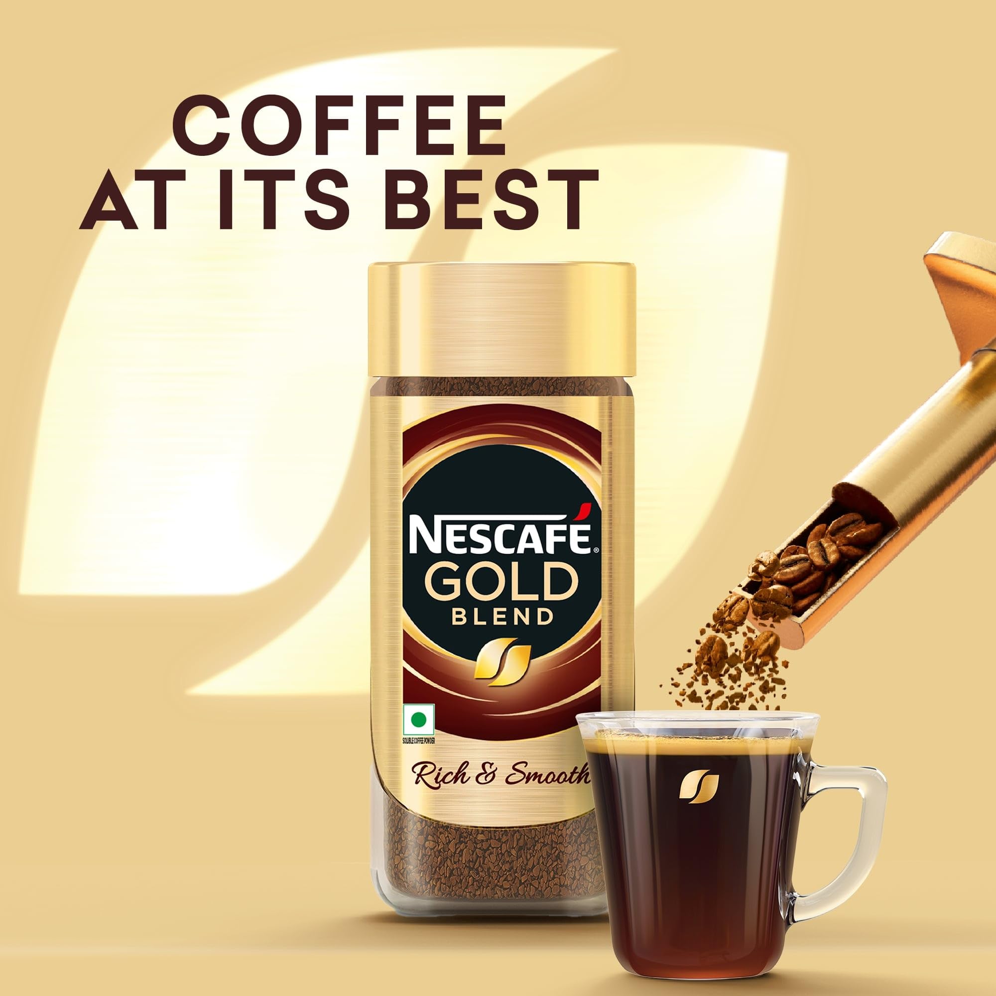NESCAFE Gold Rich and Smooth Instant Coffee Powder, 90g Jar – view 6