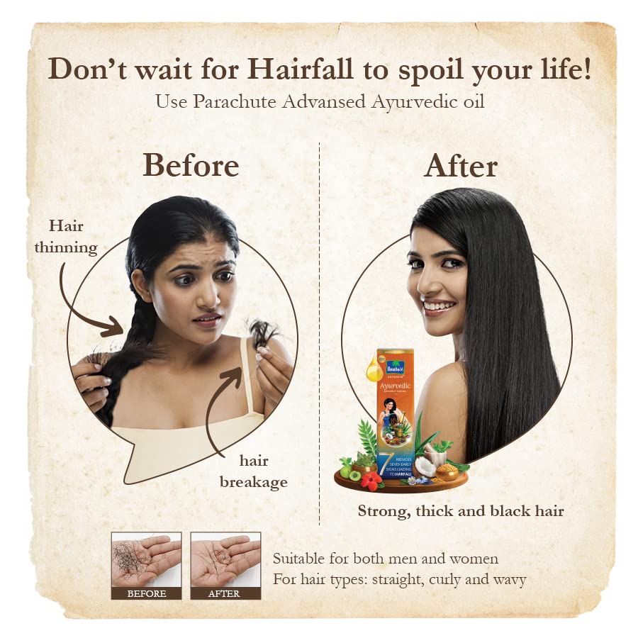 Parachute Advansed Ayurvedic Coconut Hair Oil With Neem, Amla, Bhringraj & 22 Natural Herbs – view 6