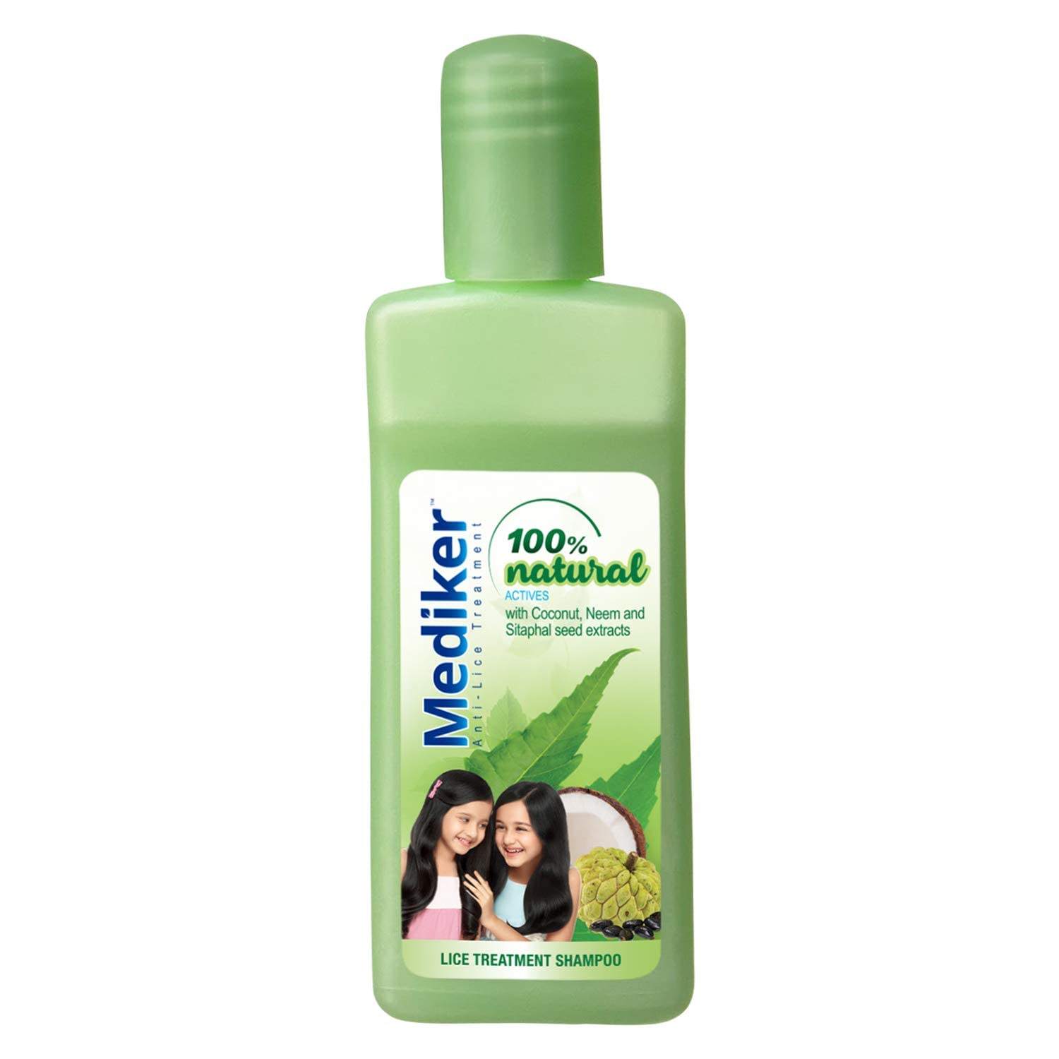 Mediker coconut-scent anti-lice shampoo bottle for lice and eggs