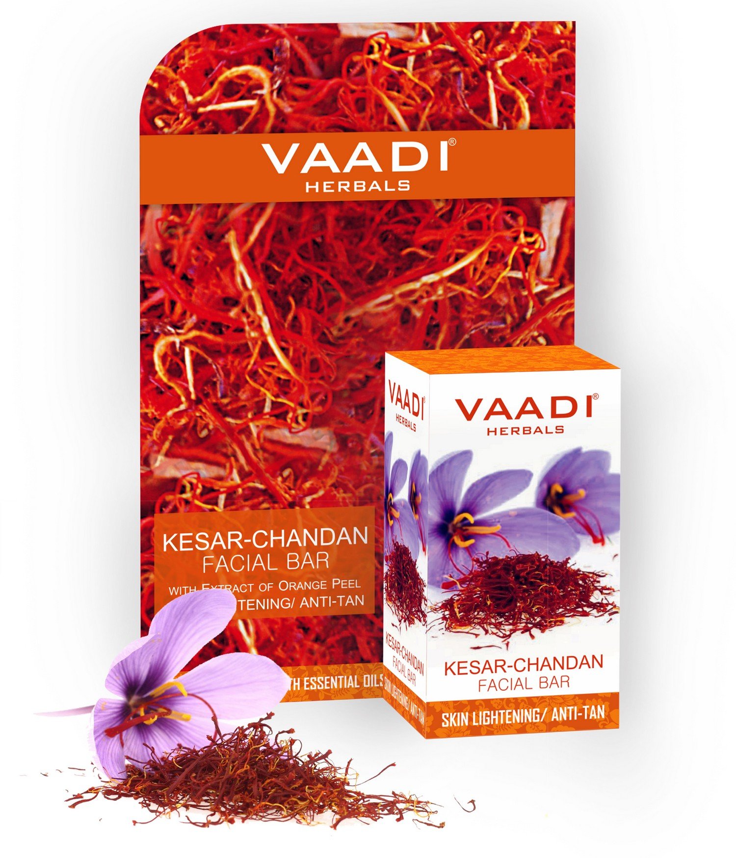 Vaadi Herbals Kesar Chandan Facial Bar with Extract Orange Peel, 25g – view 2