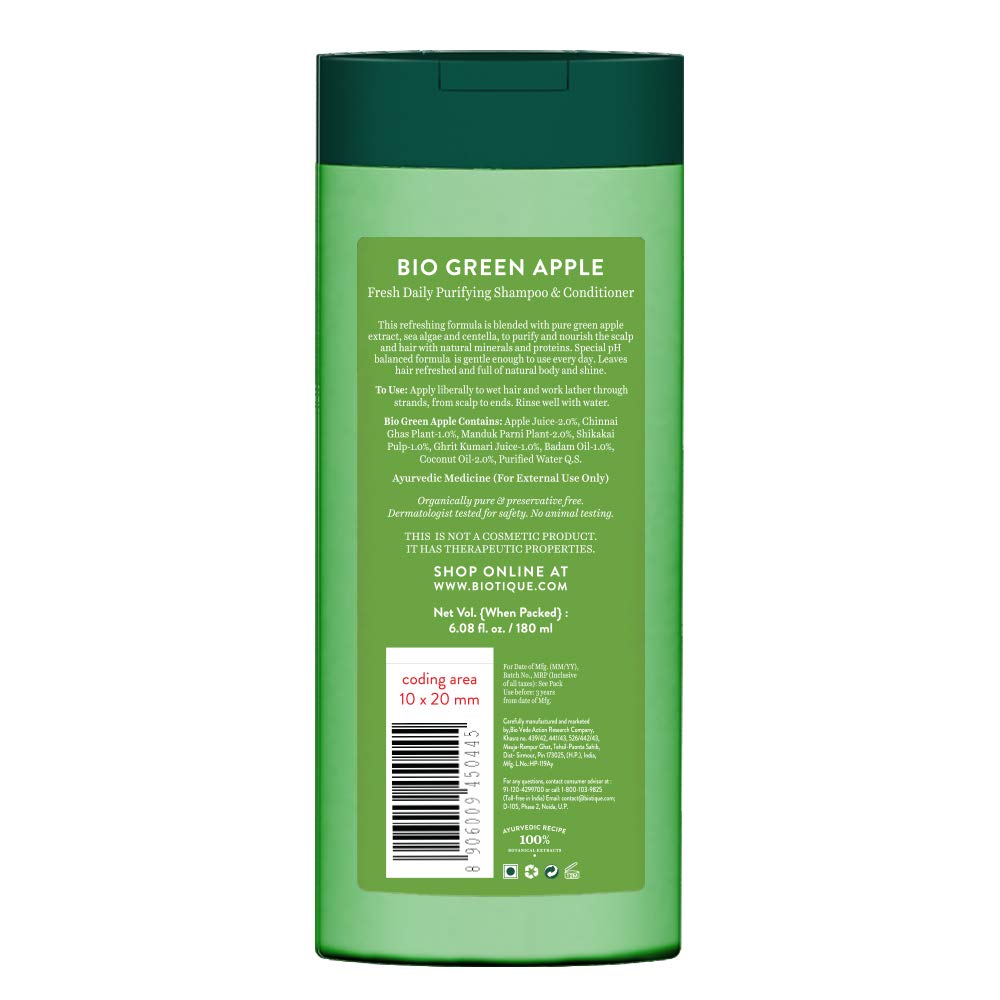 Biotique Green Apple Shine & Gloss Shampoo & Conditioner – view 2