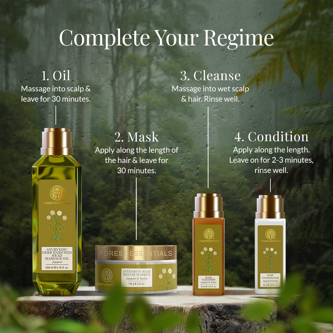 Forest Essentials Ayurvedic Herb Enriched Head Massage Oil Japapatti – view 5