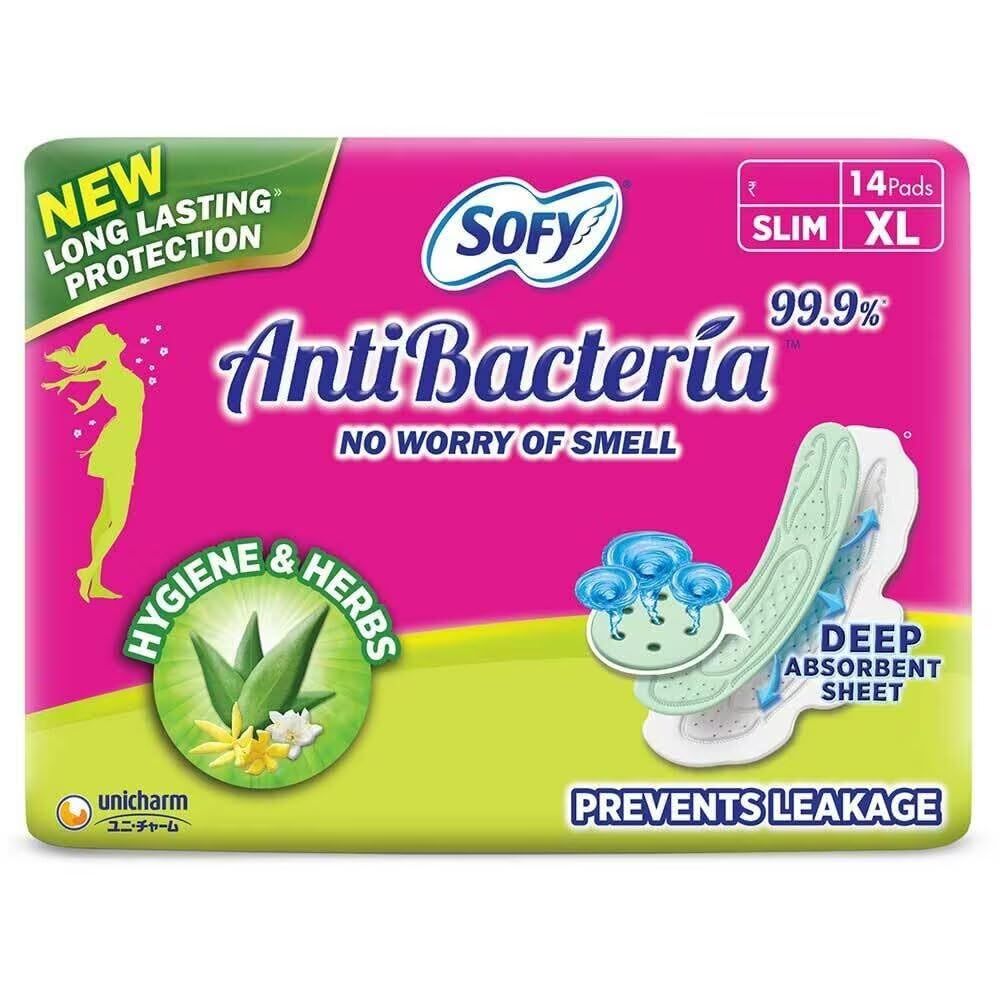 Sofy Women Anti Bacteria Extra Long Sanitary Pads, X-Large, Pack Of 14 – view 5