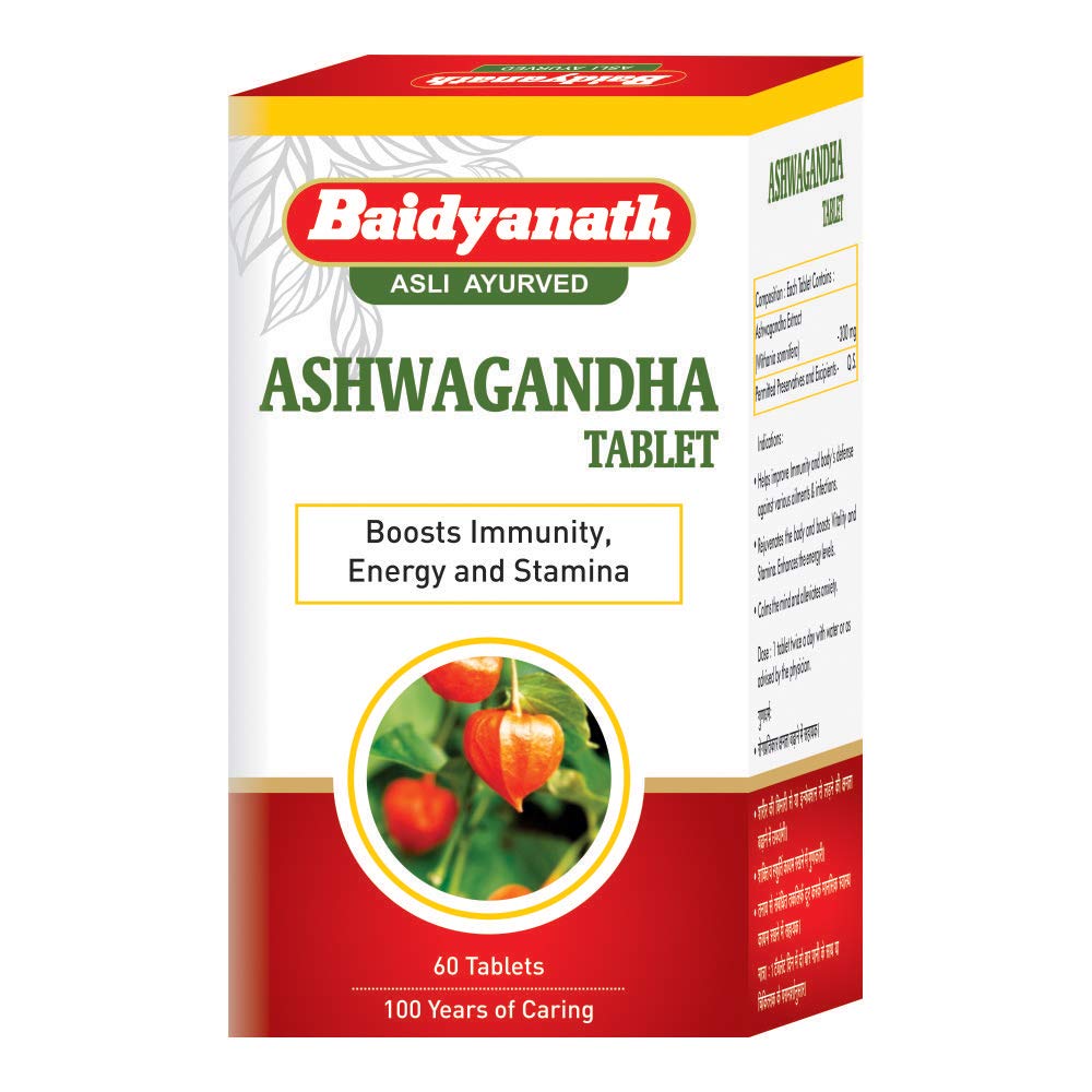 Baidyanath Asli Ayurved Ashwagandha Tablet I Immunity Booster I Antioxidant I Rejuvenate Mind & Body I 60 Tablets (Pack Of 2) – view 2