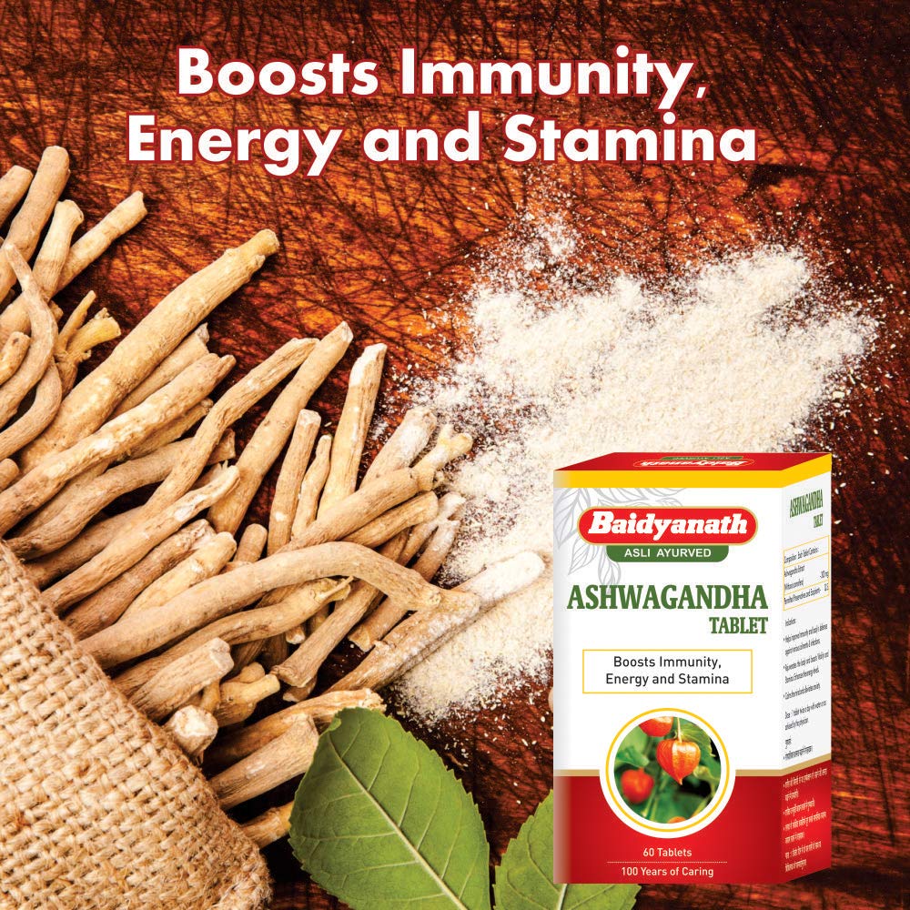 Baidyanath Asli Ayurved Ashwagandha Tablet I Immunity Booster I Antioxidant I Rejuvenate Mind & Body I 60 Tablets (Pack Of 2) – view 6