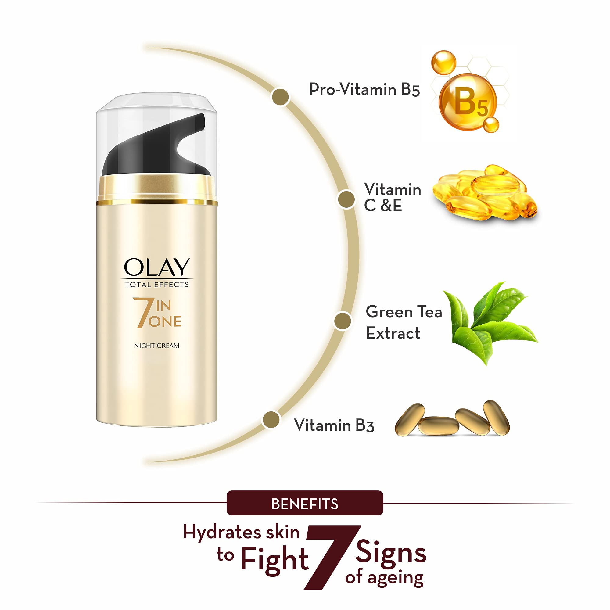 Olay Night Cream Total Effects 7 in 1, Night Cream, 50g – view 3