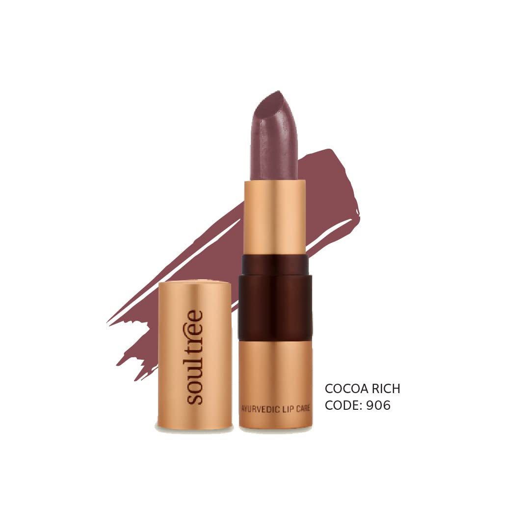 SoulTree Ayurvedic Lipstick - Colour Cocoa Rich 906, 4gm – view 2