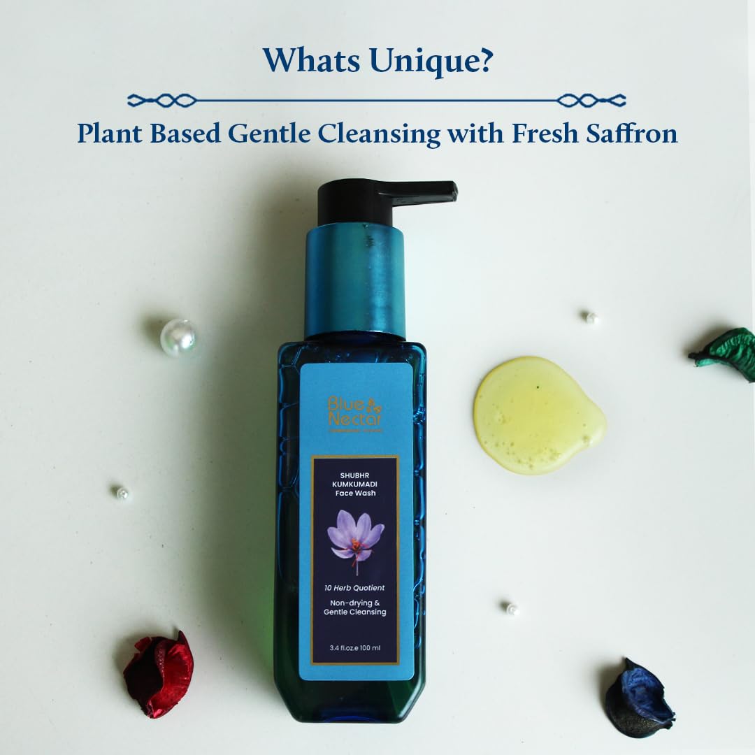 Blue Nectar Kumkumadi Brightening Face Wash with Saffron for Women & Men – view 3