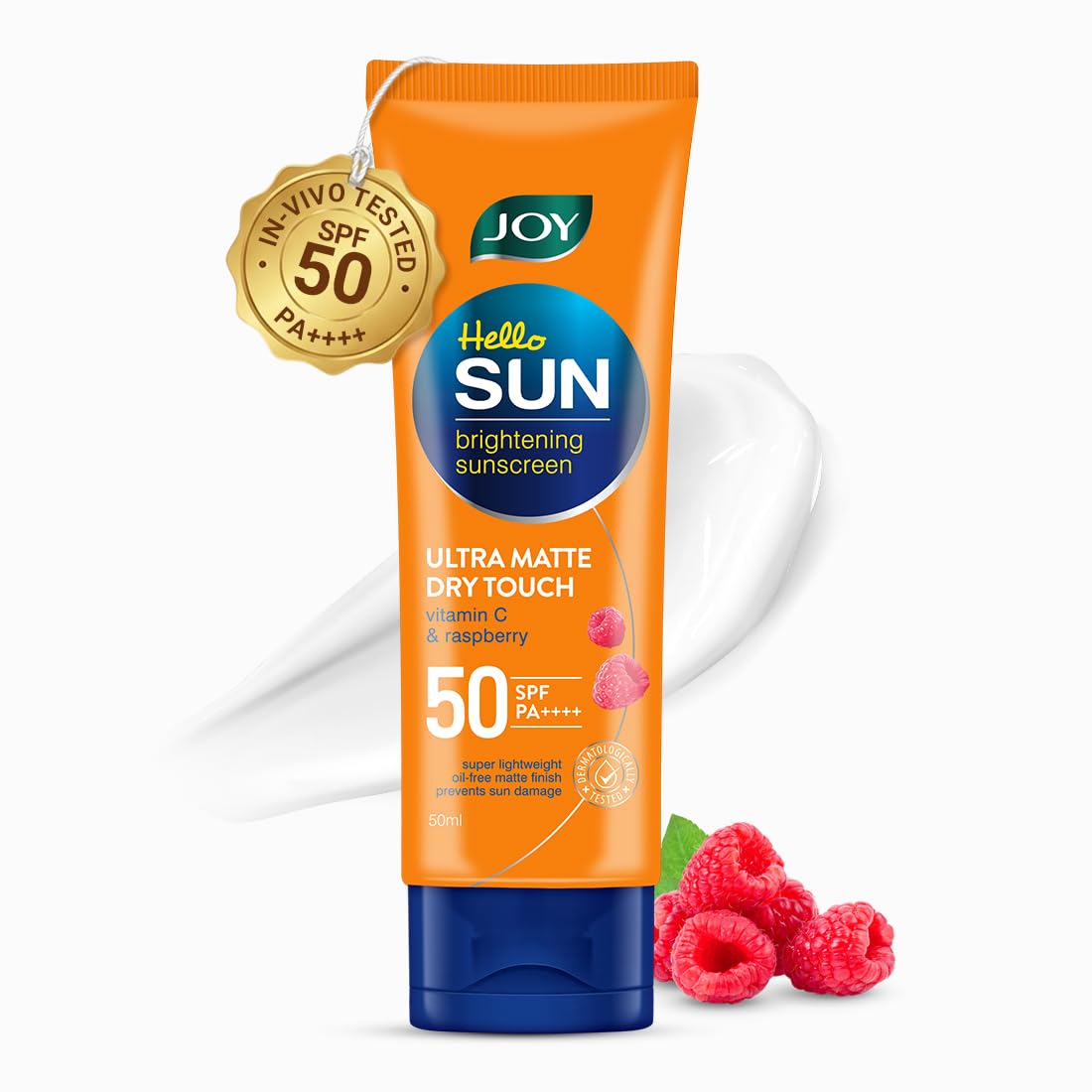 Joy matte sunscreen tube for oily skin, 50 ml