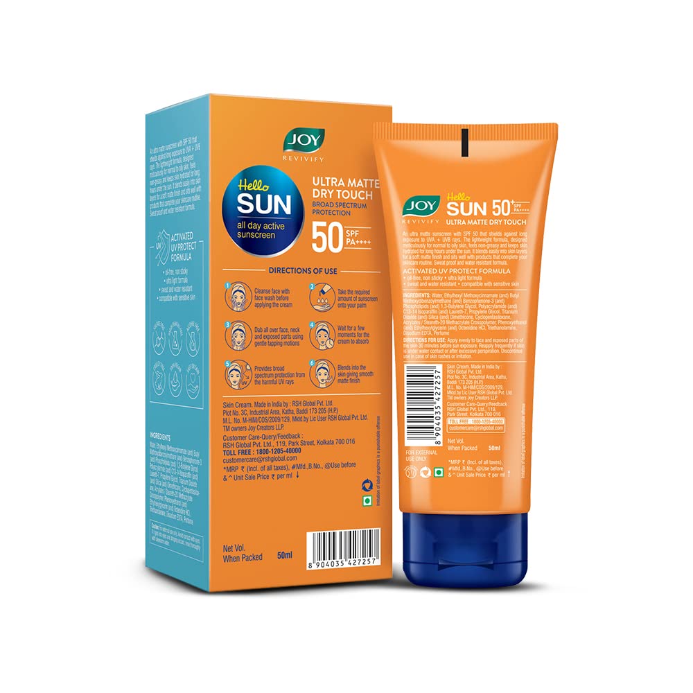 Joy SPF 50 PA++++ Matte Sunscreen for Oily Skin, 50ml – view 2