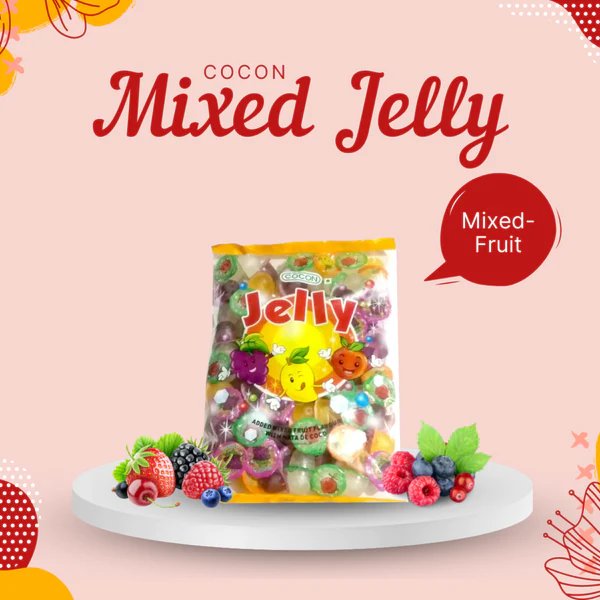 Cocon mixed fruit jelly packets with nata de coco two-pack