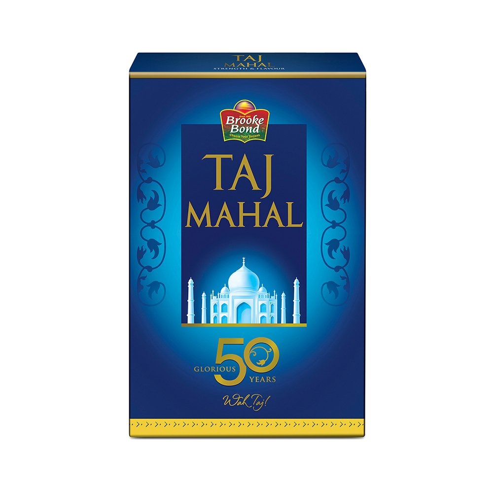 Front pack of Taj Mahal Green Tea loose leaves 500 gram