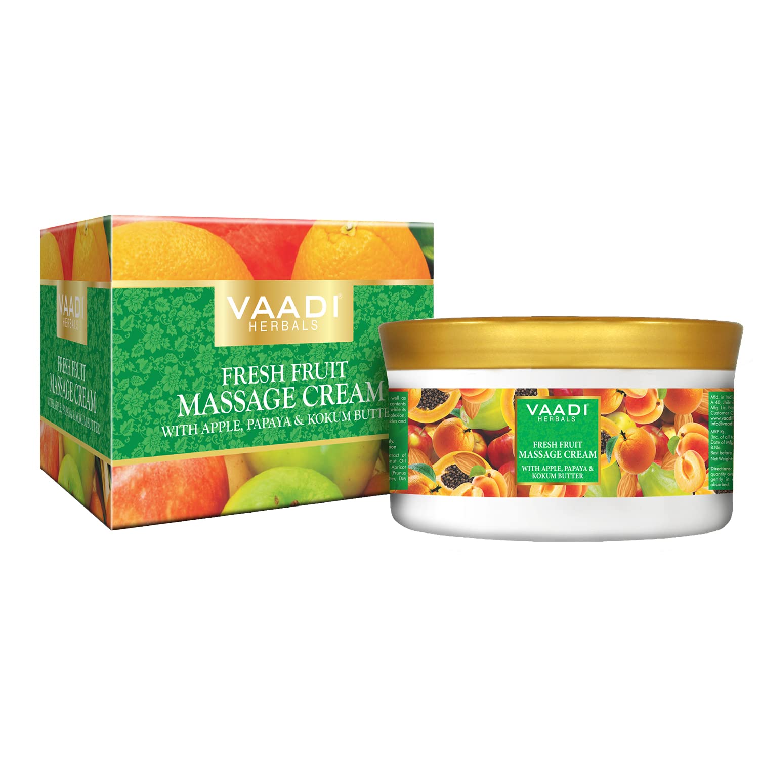 Fresh fruit massage cream jar for face and body massage