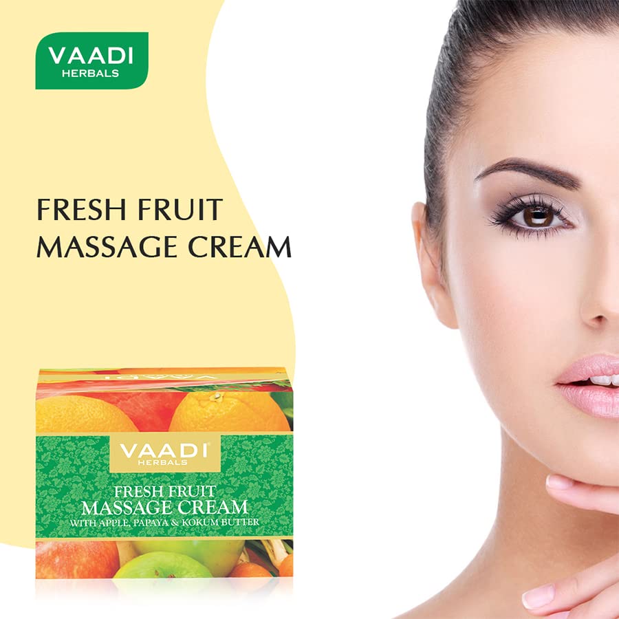 Vaadi Herbals Fresh Fruit Massage Cream With Apple, Orange, Papaya & Kokum Butter – view 2
