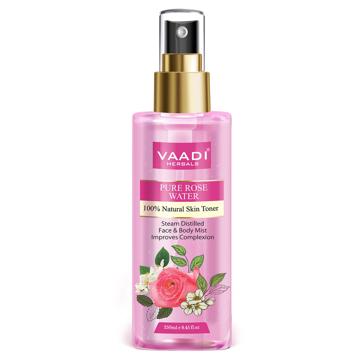 VAADI HERBALS Rose Water For Healthy&Hydrated Skin-100% Natural&Pure Rose Water Reduces Skin Redness,Itchiness And Inflamation Improves Skin Complexion Prevents Skin Ageing Alcohol Free-250Ml – view 2