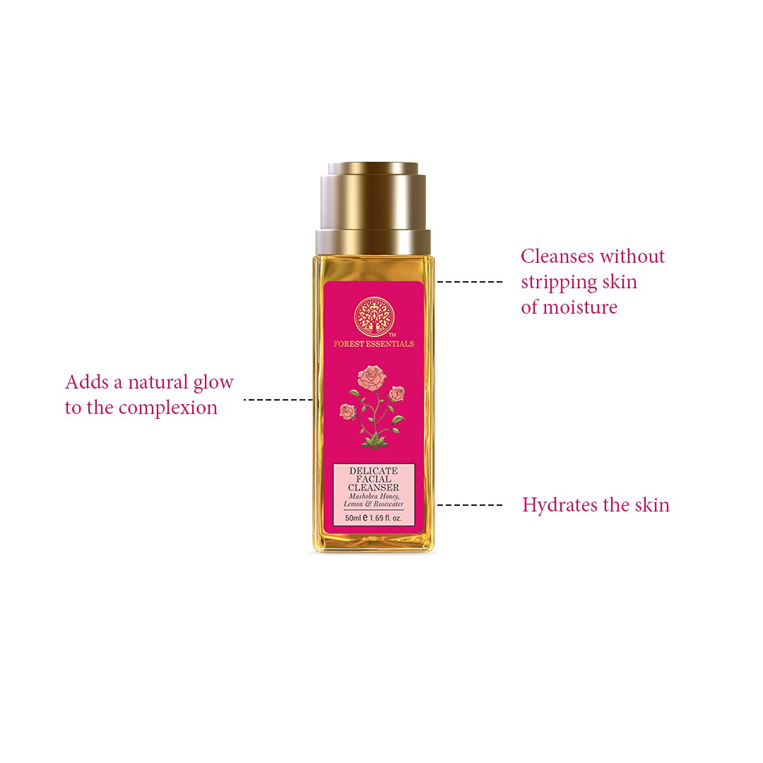 Forest Essentials Delicate Facial Cleanser Mashobra Honey, Lemon & Rosewater – view 4