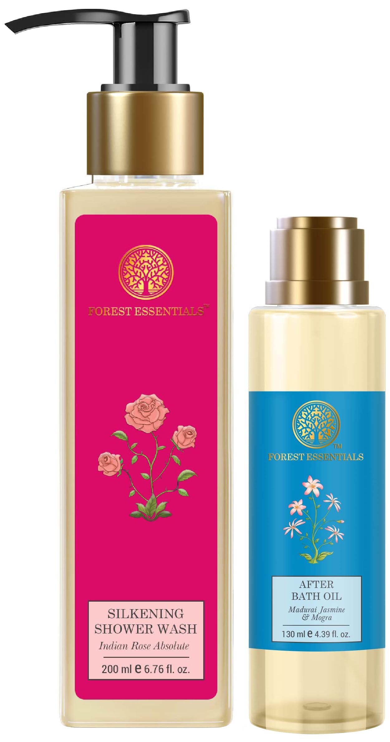Forest Essentials jasmine rose bath and body combo set