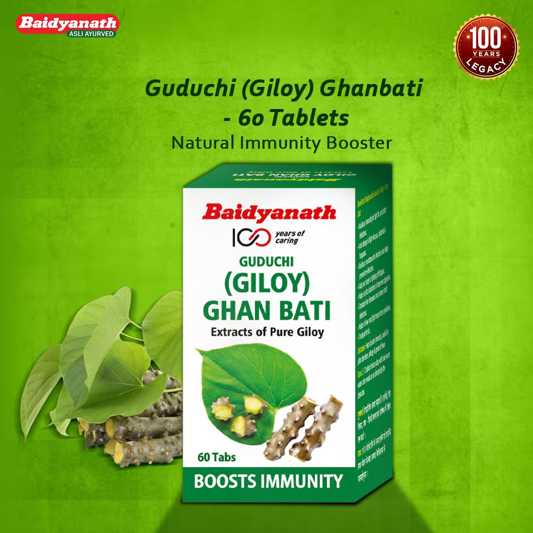 Baidyanath Guduchi (Giloy) Ghanbati - 60 Tablets (pack of 2) - Helps Boost Immunity – view 3