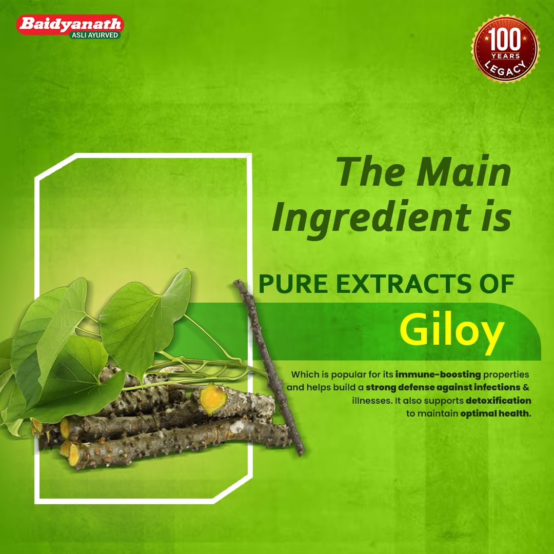 Baidyanath Guduchi (Giloy) Ghanbati - 60 Tablets (pack of 2) - Helps Boost Immunity – view 4