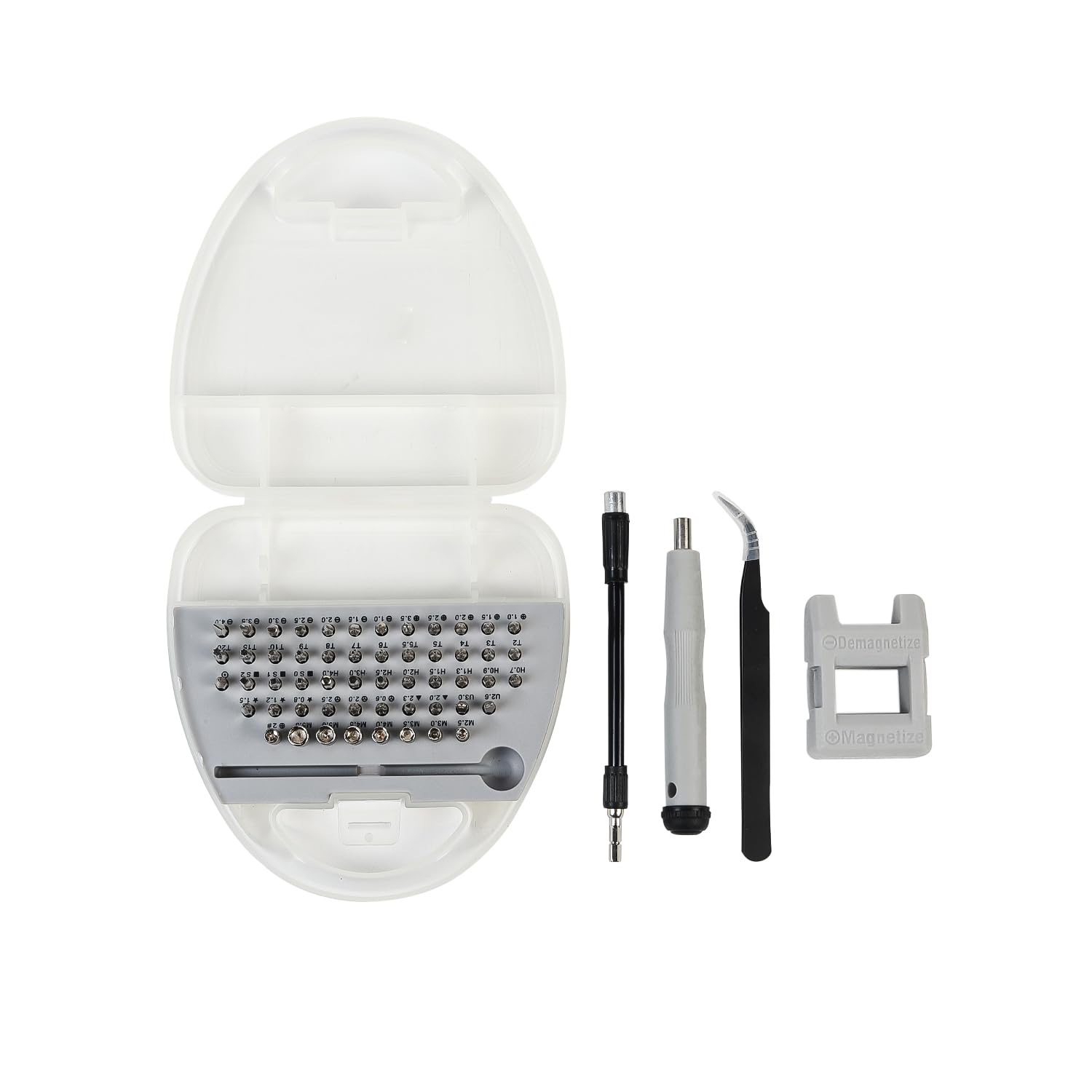 Spartan Screwdriver Set Precision Screwdriver Set Chrome Vanadium Steel Magnetic Repair Tools Kit 58 in 1 Multifunctional Combination Kit Grey White (Pack of 1) – view 2