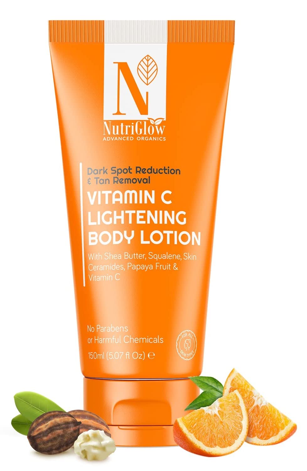 NutriGlow body lotion bottle with vitamin C deep moisture formula
