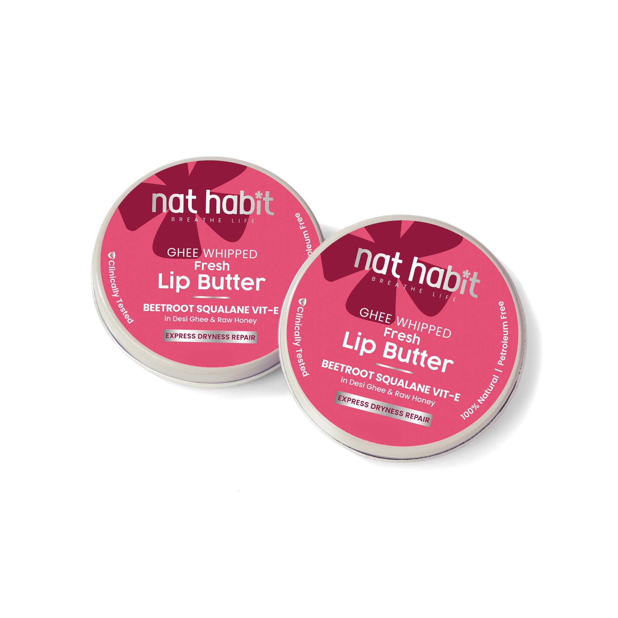 Nat Habit beetroot lip balm with raw honey and desi ghee
