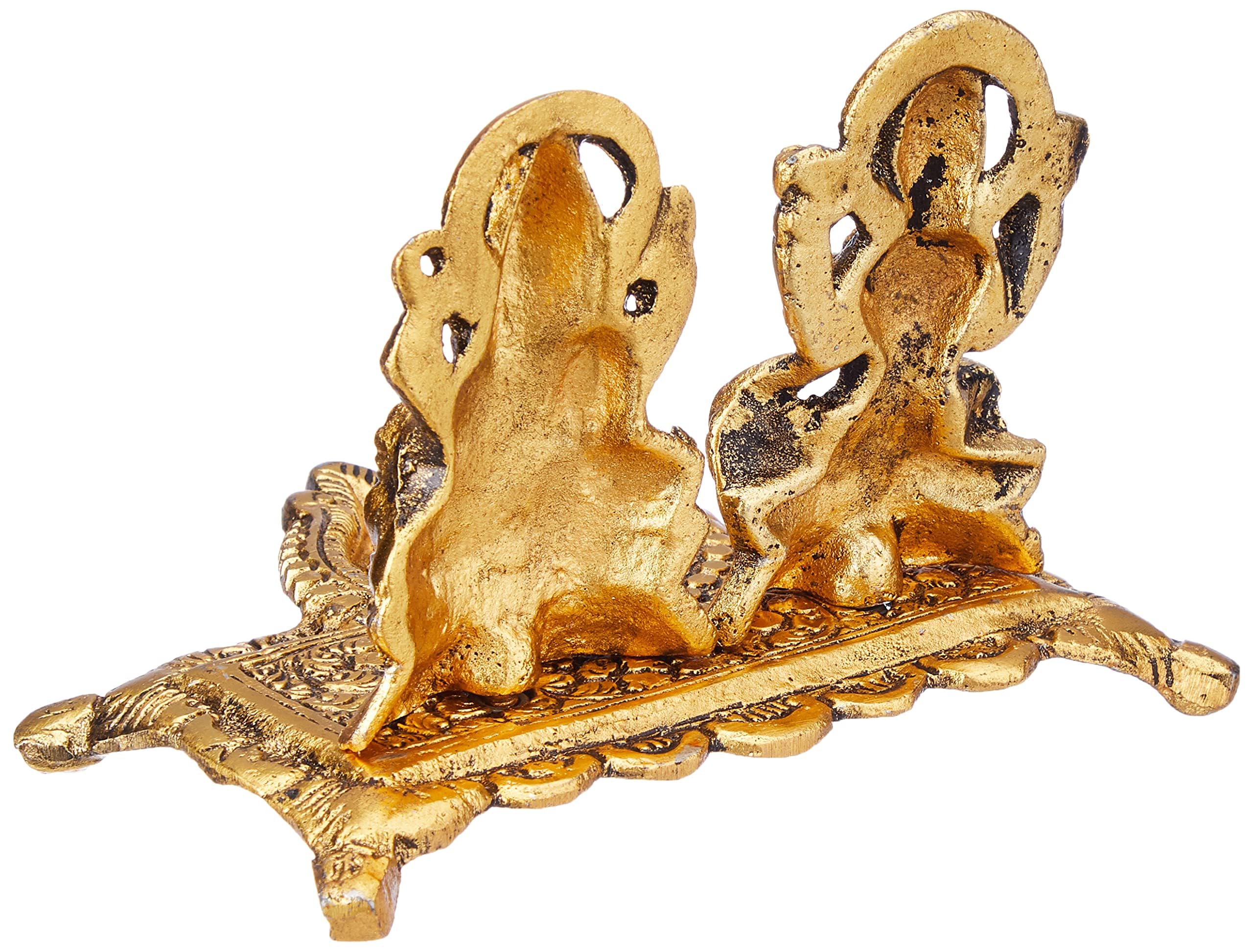 Collectible India Lakshmi Laxmi Ganesh murti Idol ganesha Diya puja Deepak - Diwali Gift Items,Metal Lakshmi Ganesh Statue - Diwali Home Decoration Items - Lakshmi Ganesh for Diwali Showpiece Oil Lamp – view 2