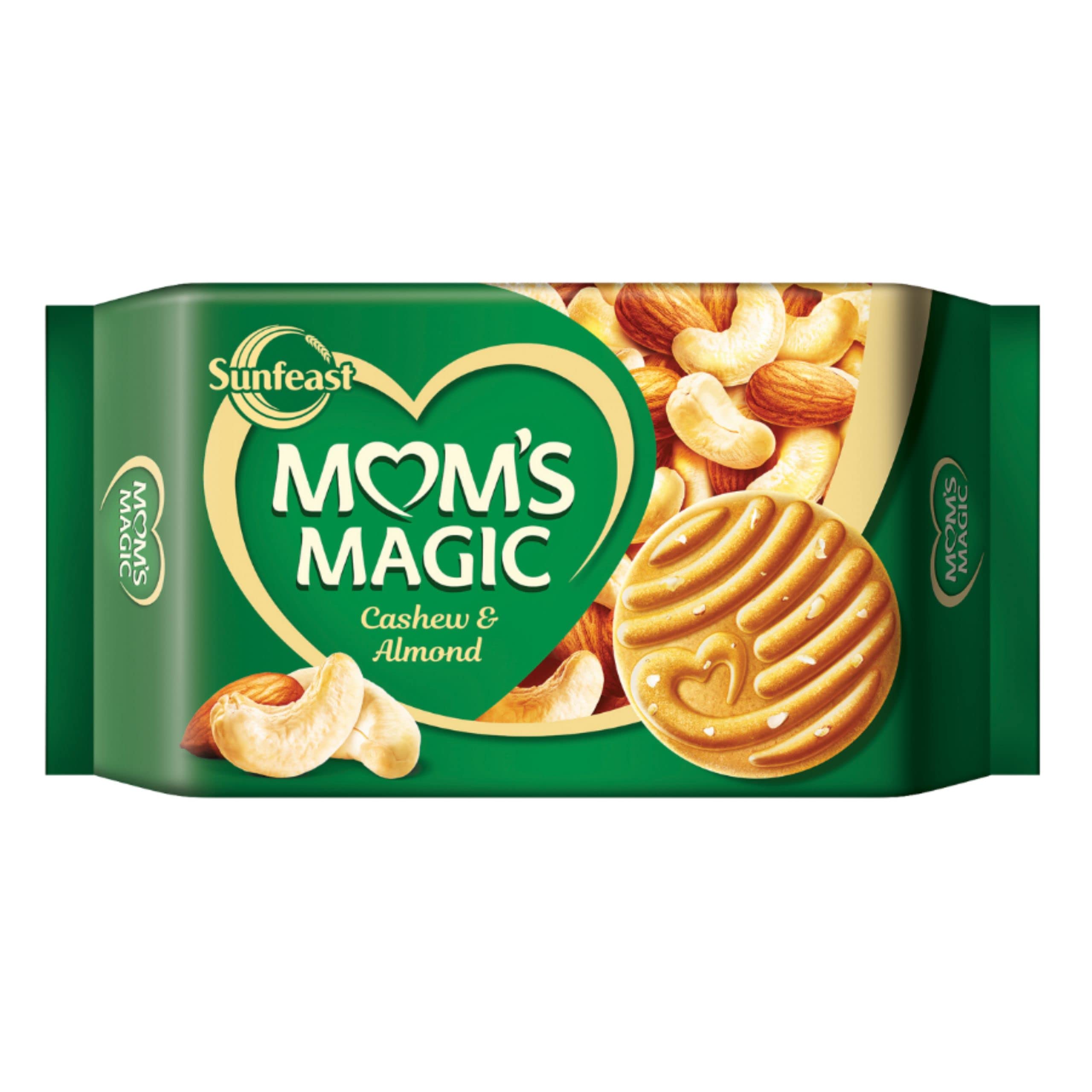 Sunfeast Farmlite 5 Grain Digestive Biscuit, High Fibre Biscuit, Goodness of 5 Grains, 800 g Pack & Mom's Magic Rich Cashew Almond Cookies, Roasted Cashew Almond, Rich Butter Biscuits, 584g – view 5
