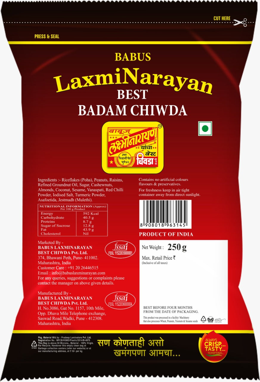 Laxmi Narayan Best Badam Chiwda-250gm – view 2