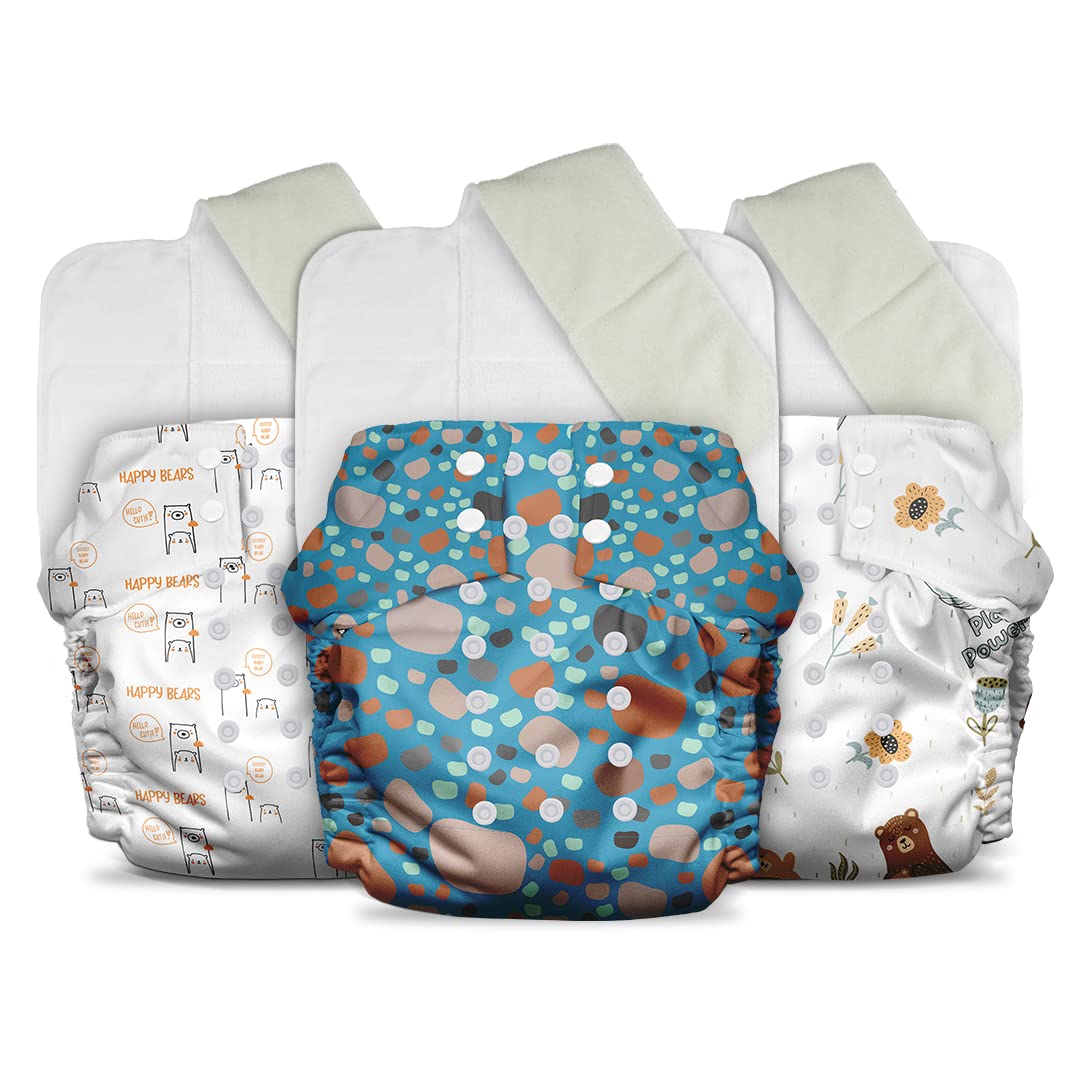 Reusable Mother Sparsh cloth diapers with soaker pads for infants