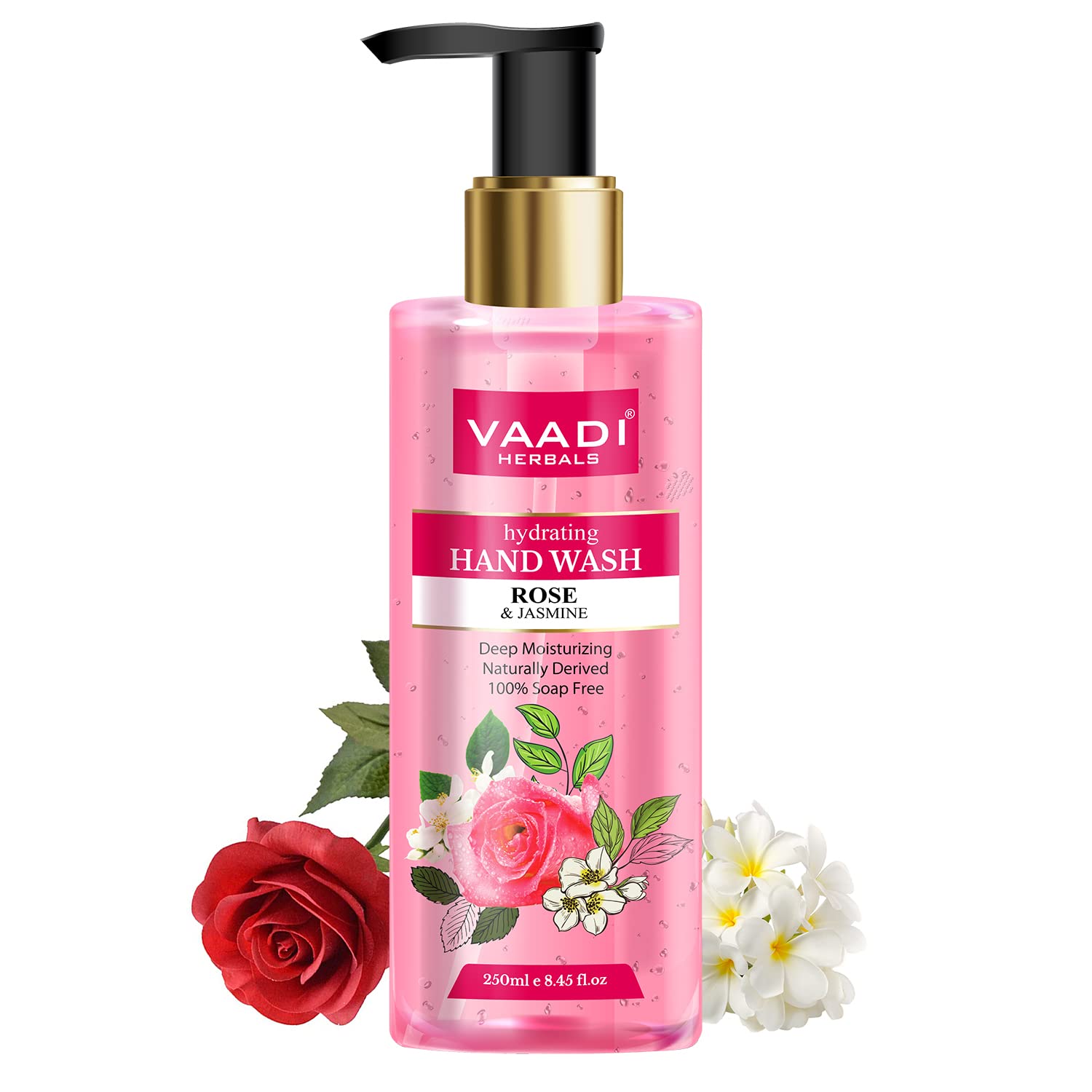 Vaadi Herbals Hydrating Rose and Jasmine Hand Wash - 250 ml (Pack of 3) – view 2